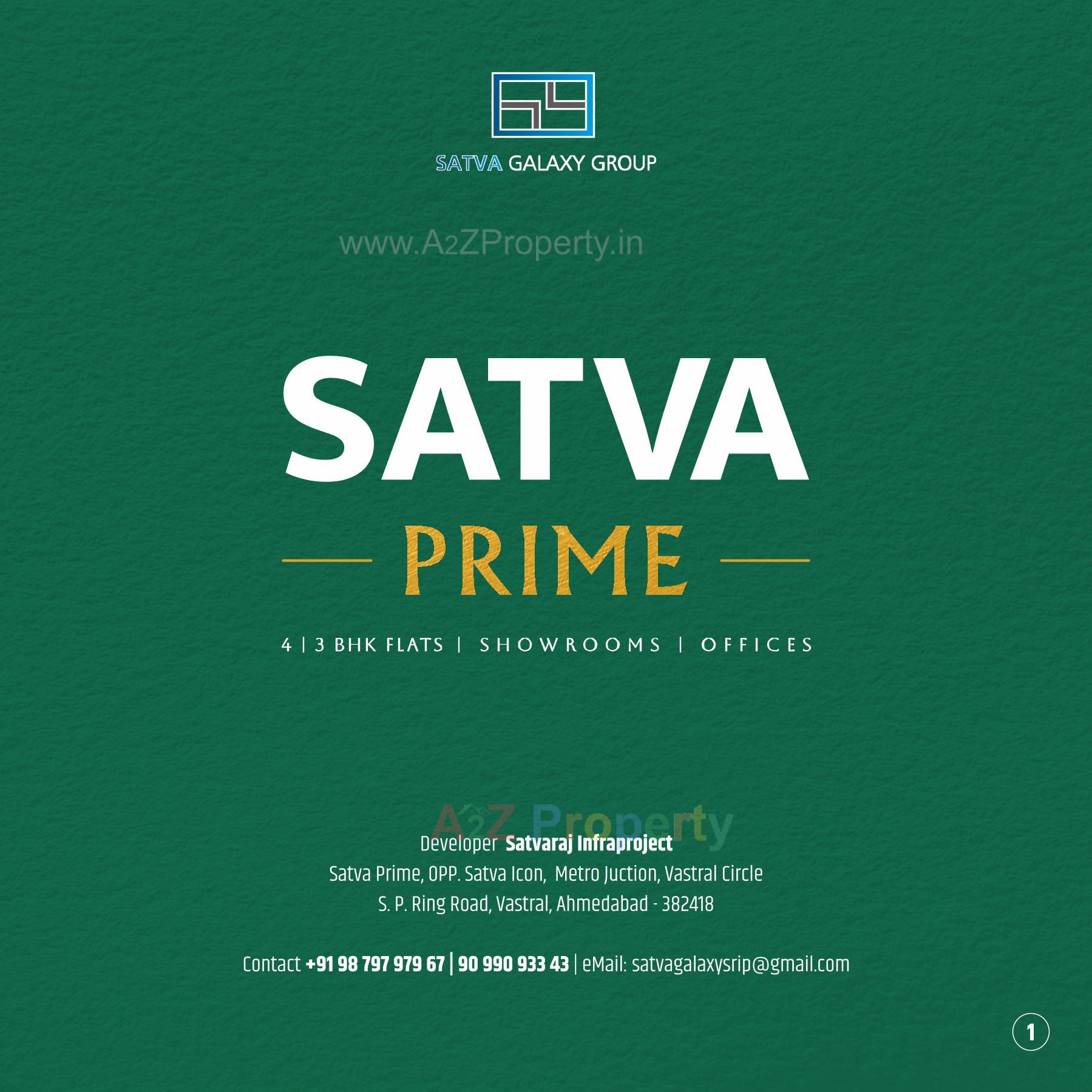  of real estate project Satva Prime located at Vastral, Ahmedabad, Gujarat