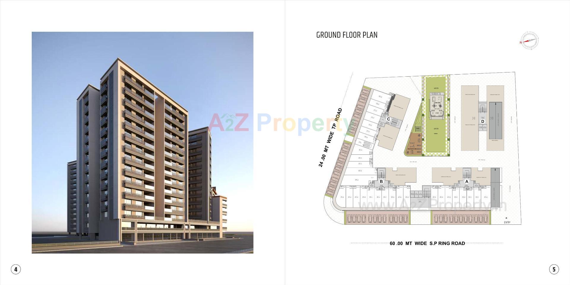Layout of real estate project Satva Prime located at Vastral, Ahmedabad, Gujarat