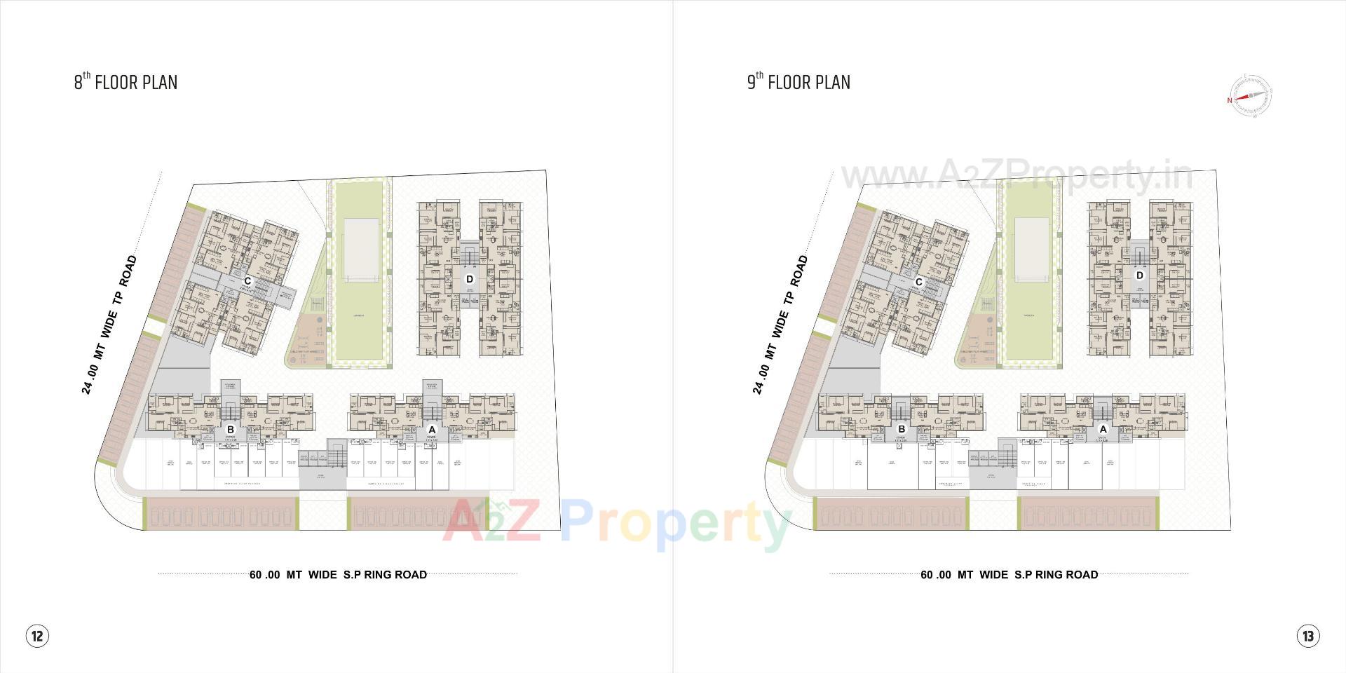 Layout of real estate project Satva Prime located at Vastral, Ahmedabad, Gujarat