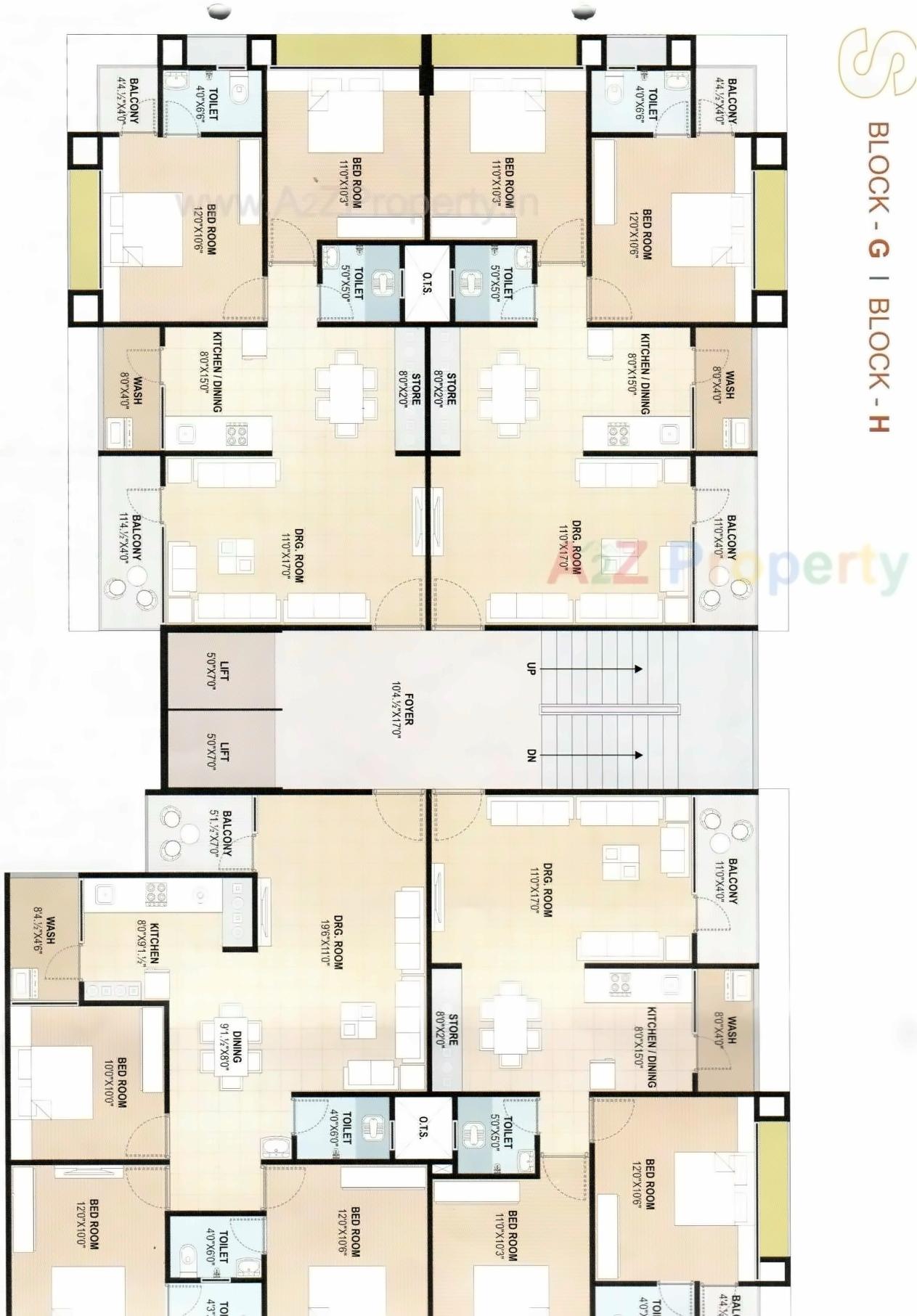 Layout of real estate project Satva Shiv Elegance located at Nikol, Ahmedabad, Gujarat