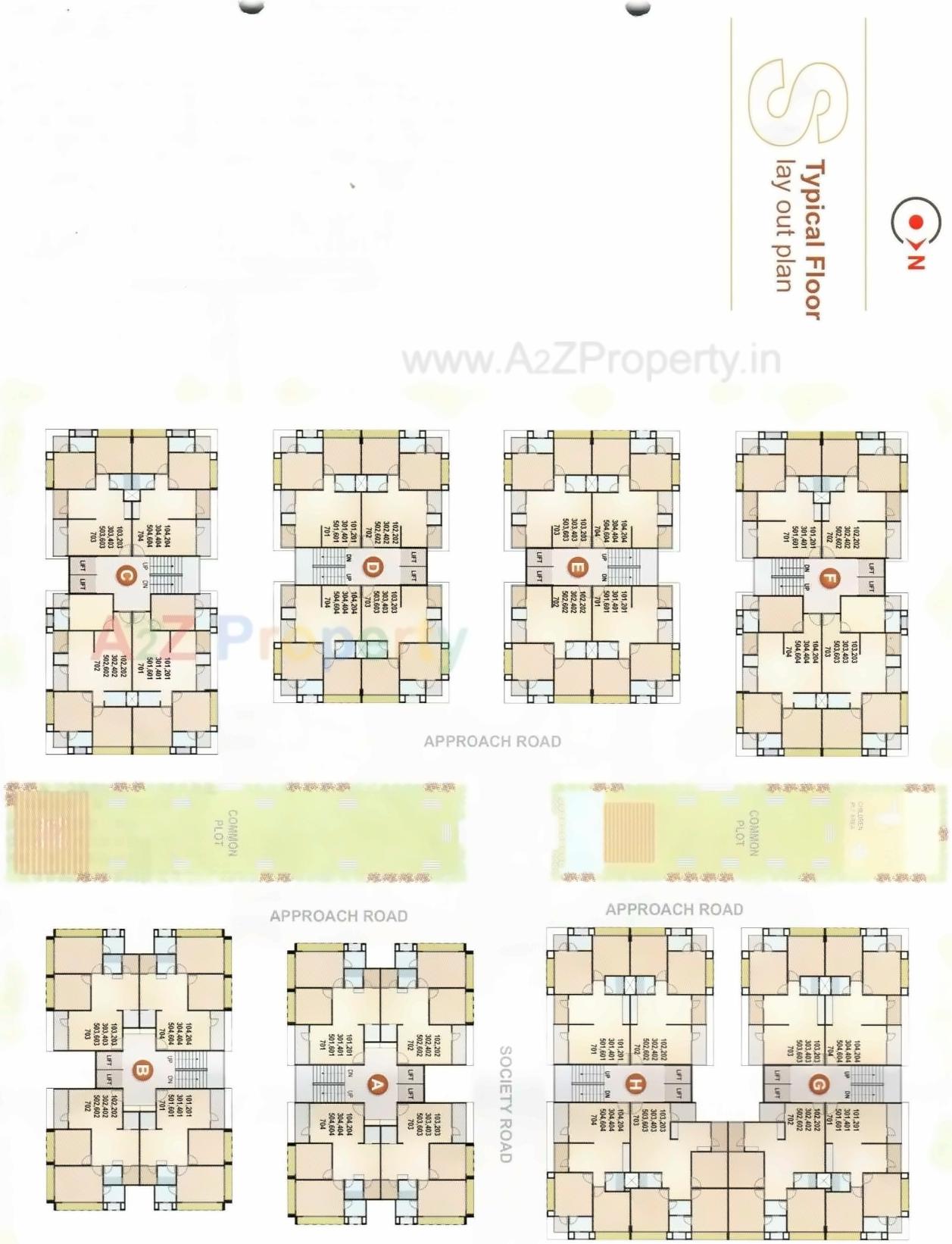 Layout of real estate project Satva Shiv Elegance located at Nikol, Ahmedabad, Gujarat