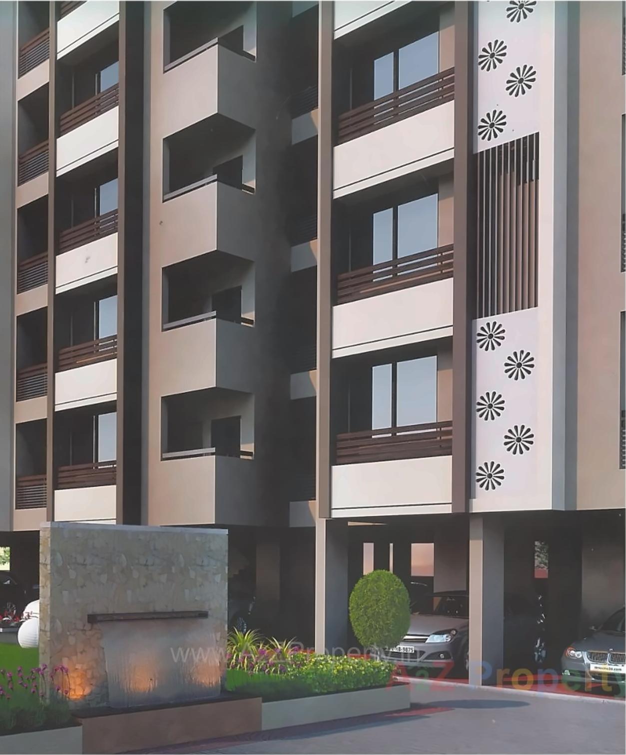 3D Elevation of real estate project Satva Shreeji located at City, Ahmedabad, Gujarat