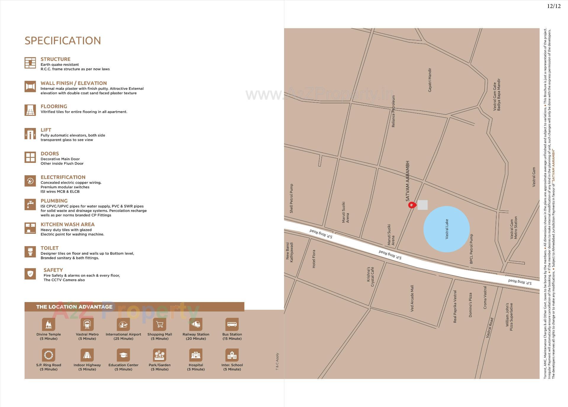  of real estate project Satvam Aarambh located at Vastral, Ahmedabad, Gujarat