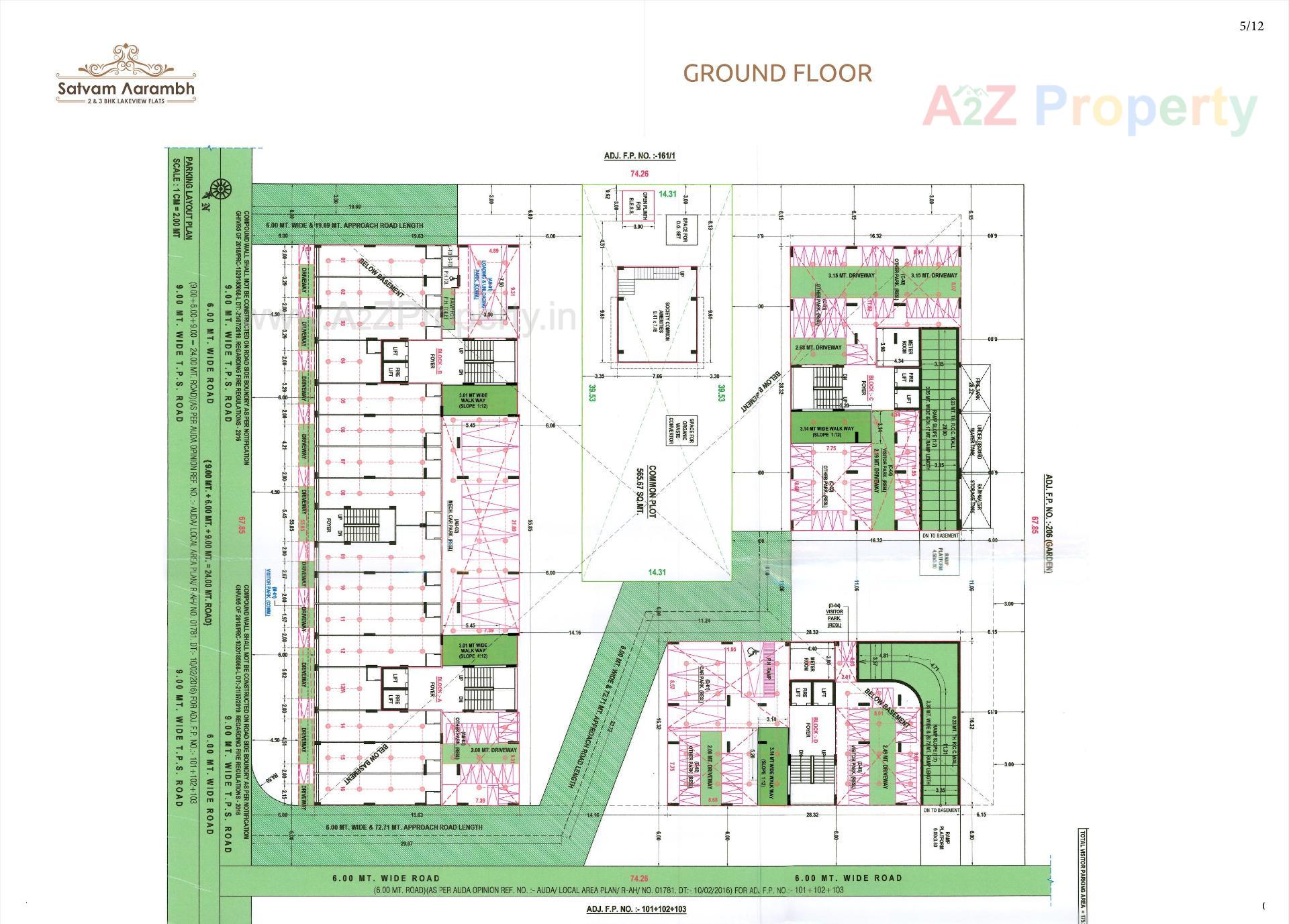 Layout of real estate project Satvam Aarambh located at Vastral, Ahmedabad, Gujarat