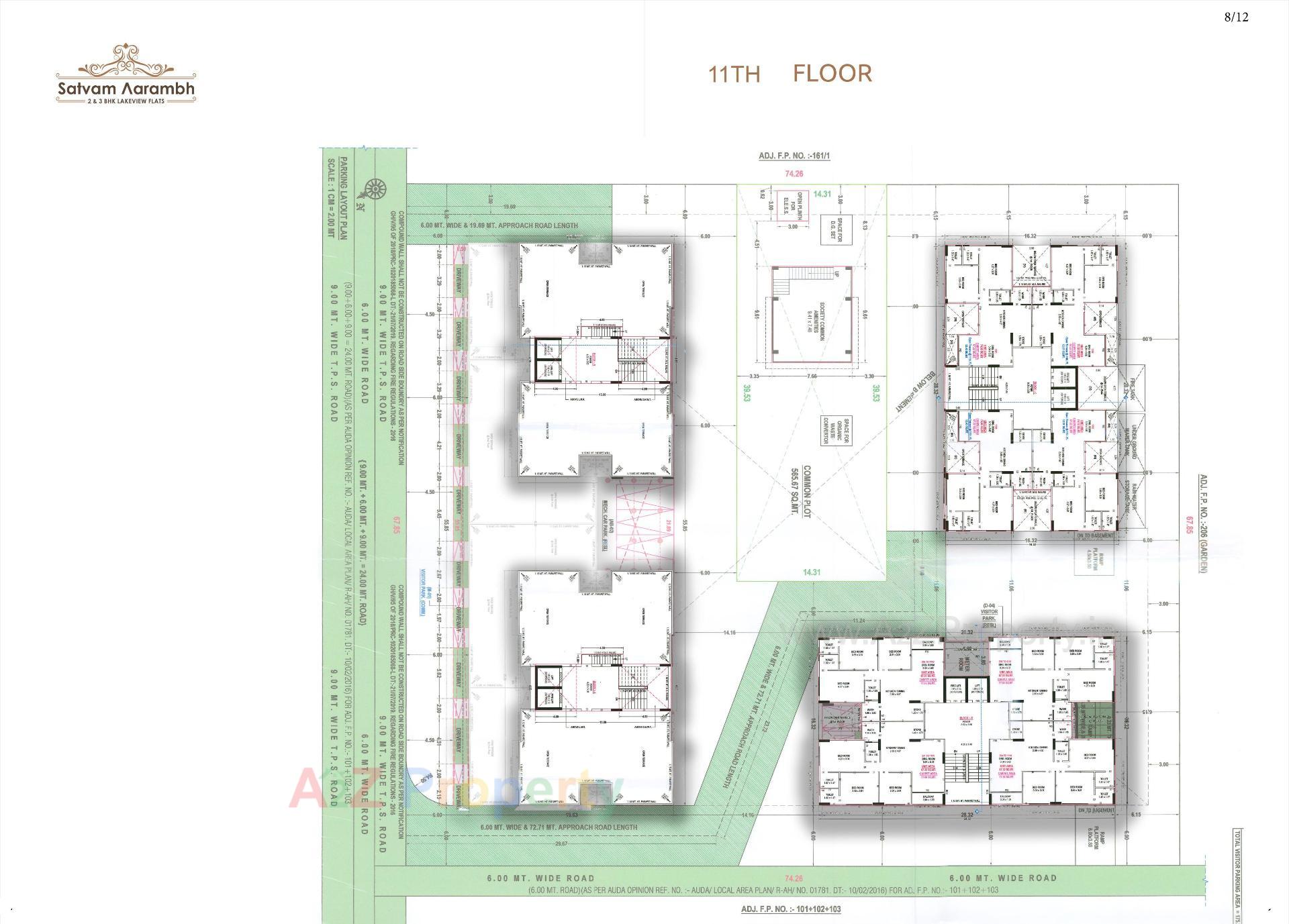 Layout of real estate project Satvam Aarambh located at Vastral, Ahmedabad, Gujarat