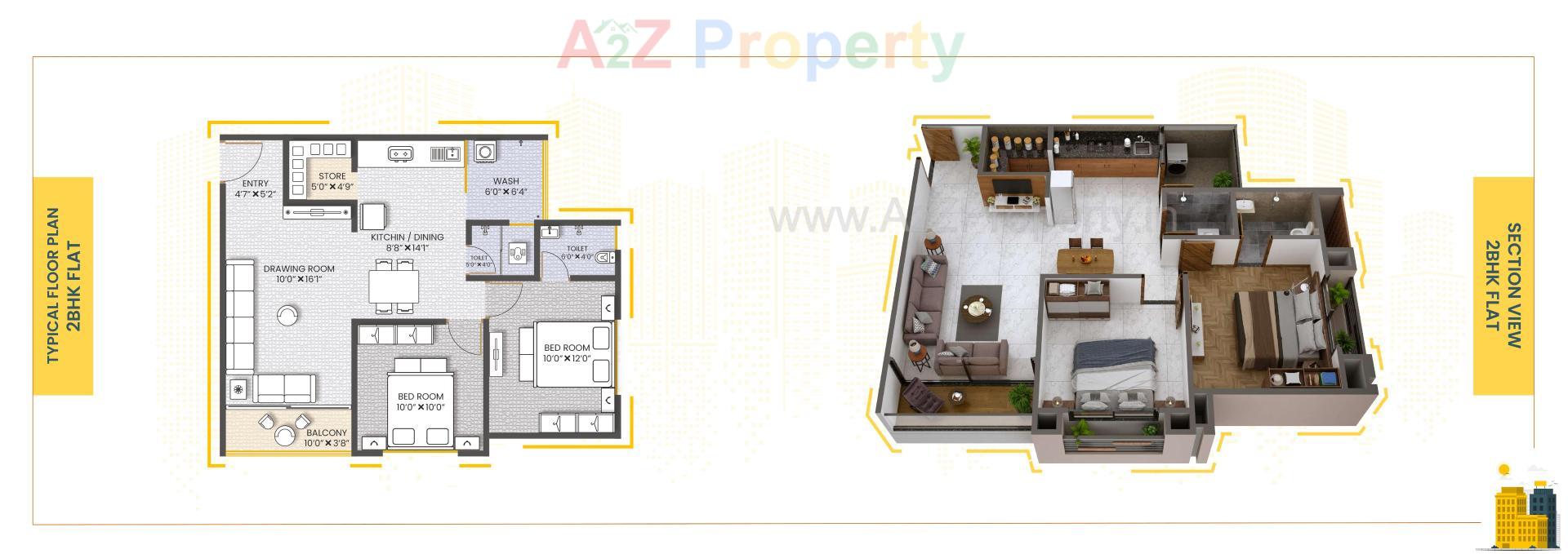 Layout of real estate project Satvam Sky located at Ahmedabad, Ahmedabad, Gujarat