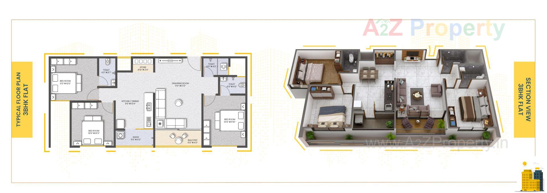 Layout of real estate project Satvam Sky located at Ahmedabad, Ahmedabad, Gujarat