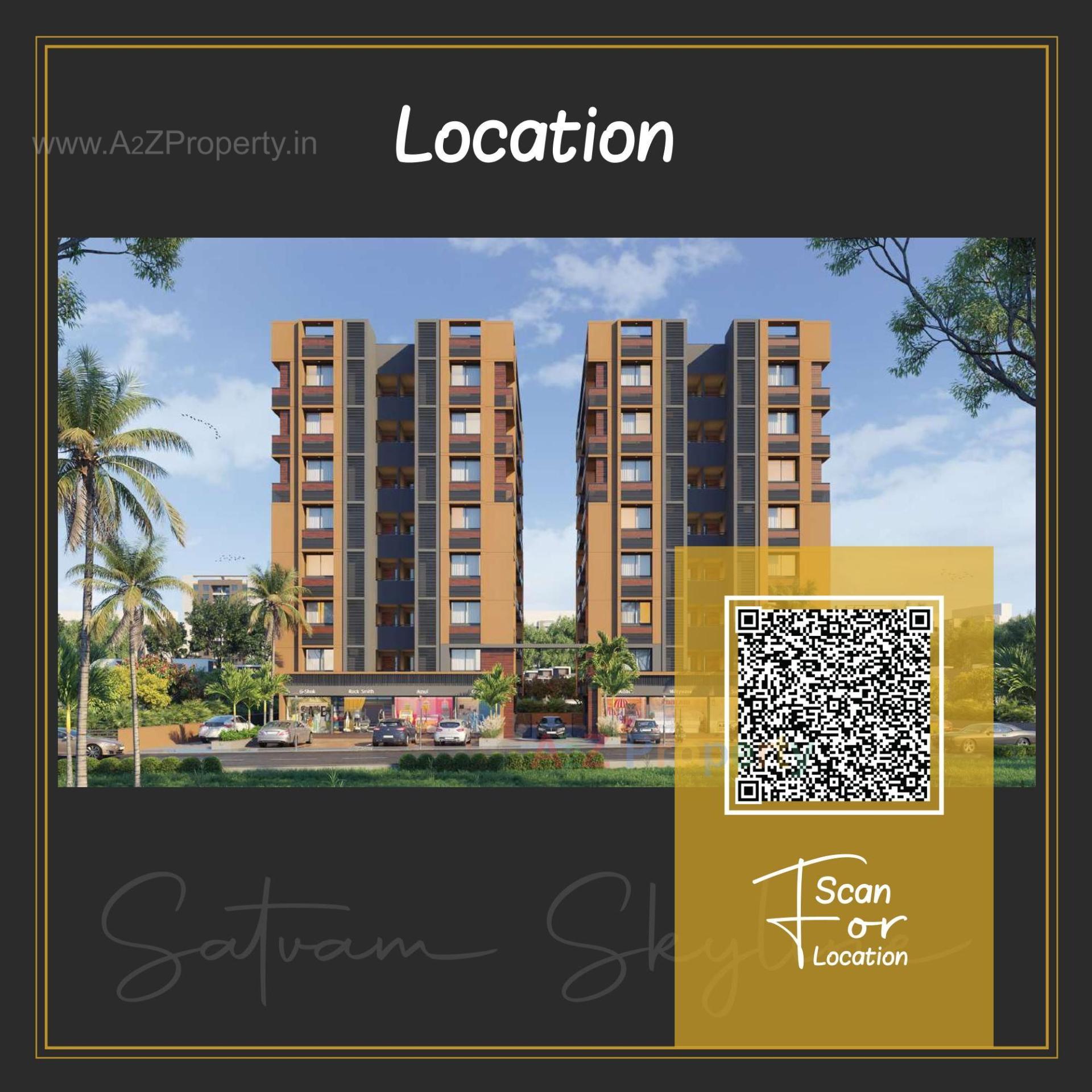 3D Elevation of real estate project Satvam Skyline located at Nikol, Ahmedabad, Gujarat