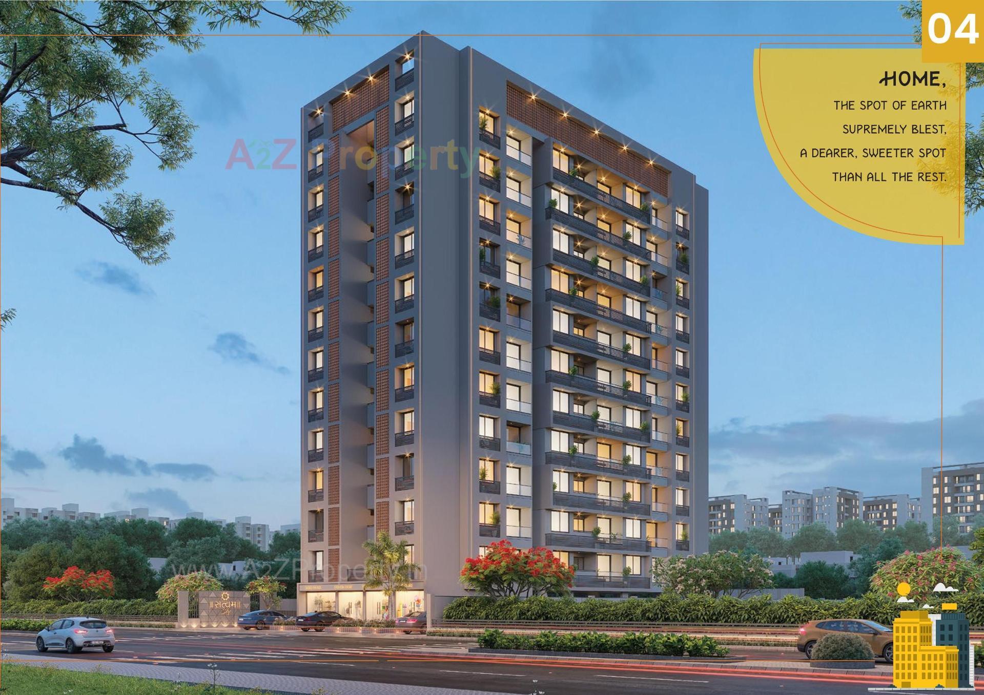 3D Elevation of real estate project Satvam Sky located at Ahmedabad, Ahmedabad, Gujarat