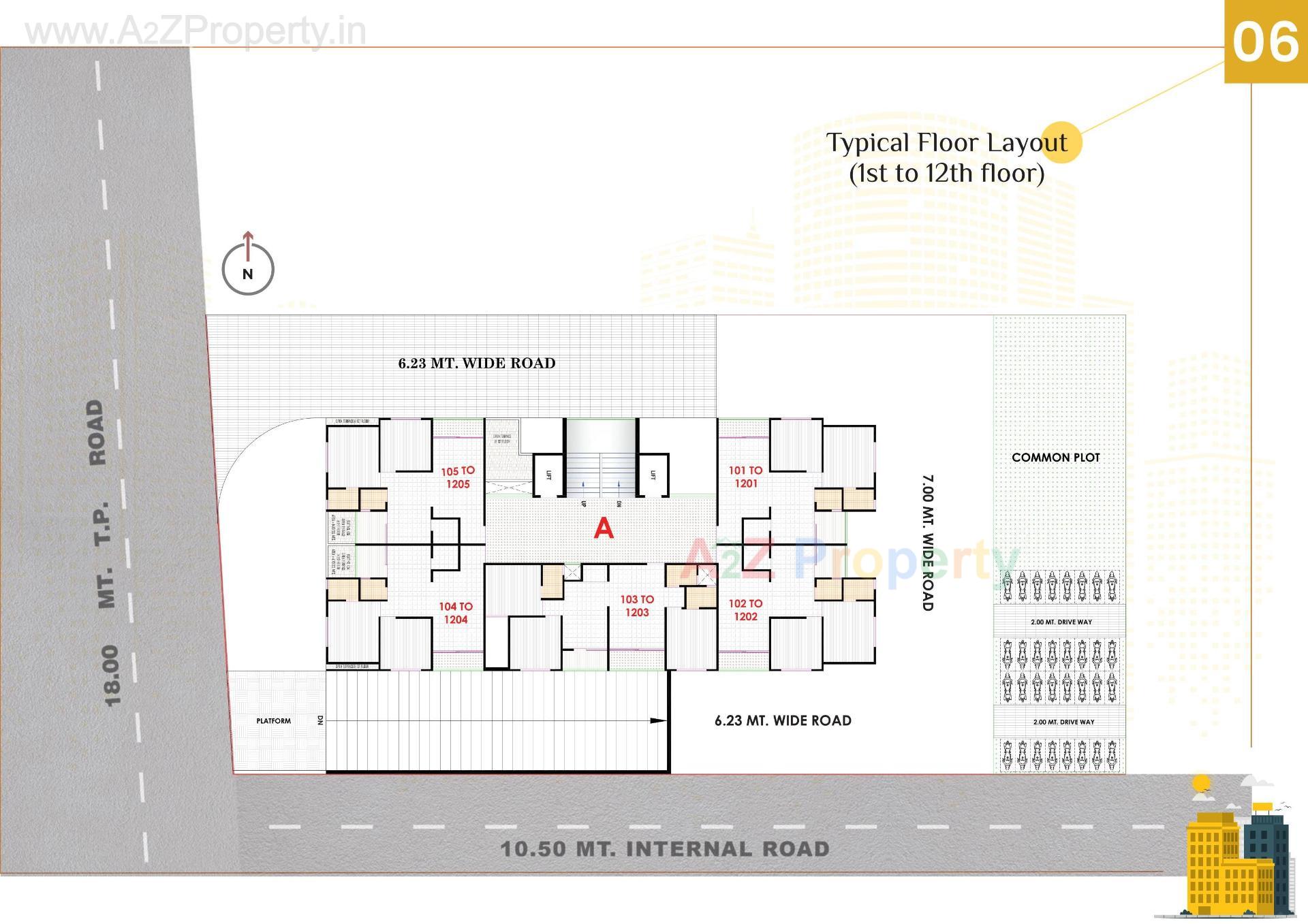 Layout of real estate project Satvam Sky located at Ahmedabad, Ahmedabad, Gujarat