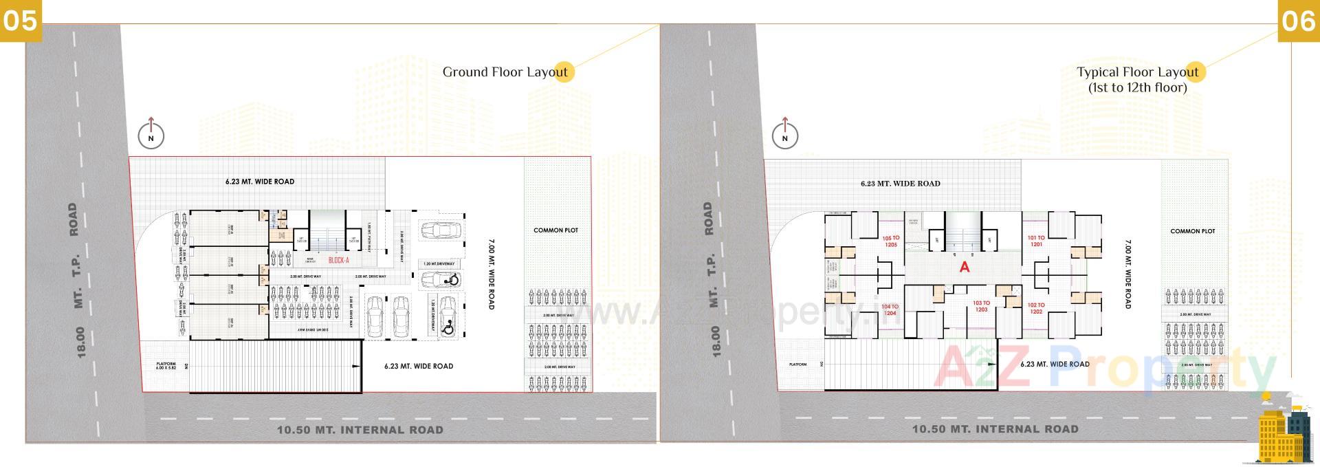 Layout of real estate project Satvam Sky located at Ahmedabad, Ahmedabad, Gujarat