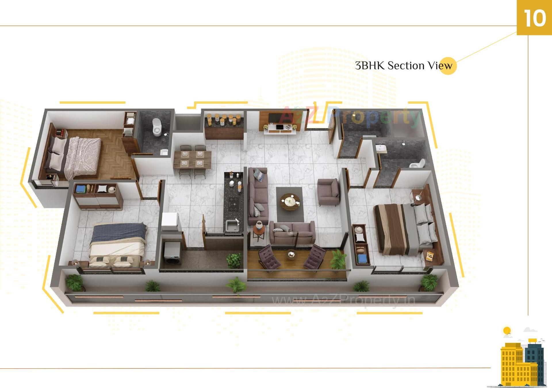 Layout of real estate project Satvam Sky located at Ahmedabad, Ahmedabad, Gujarat