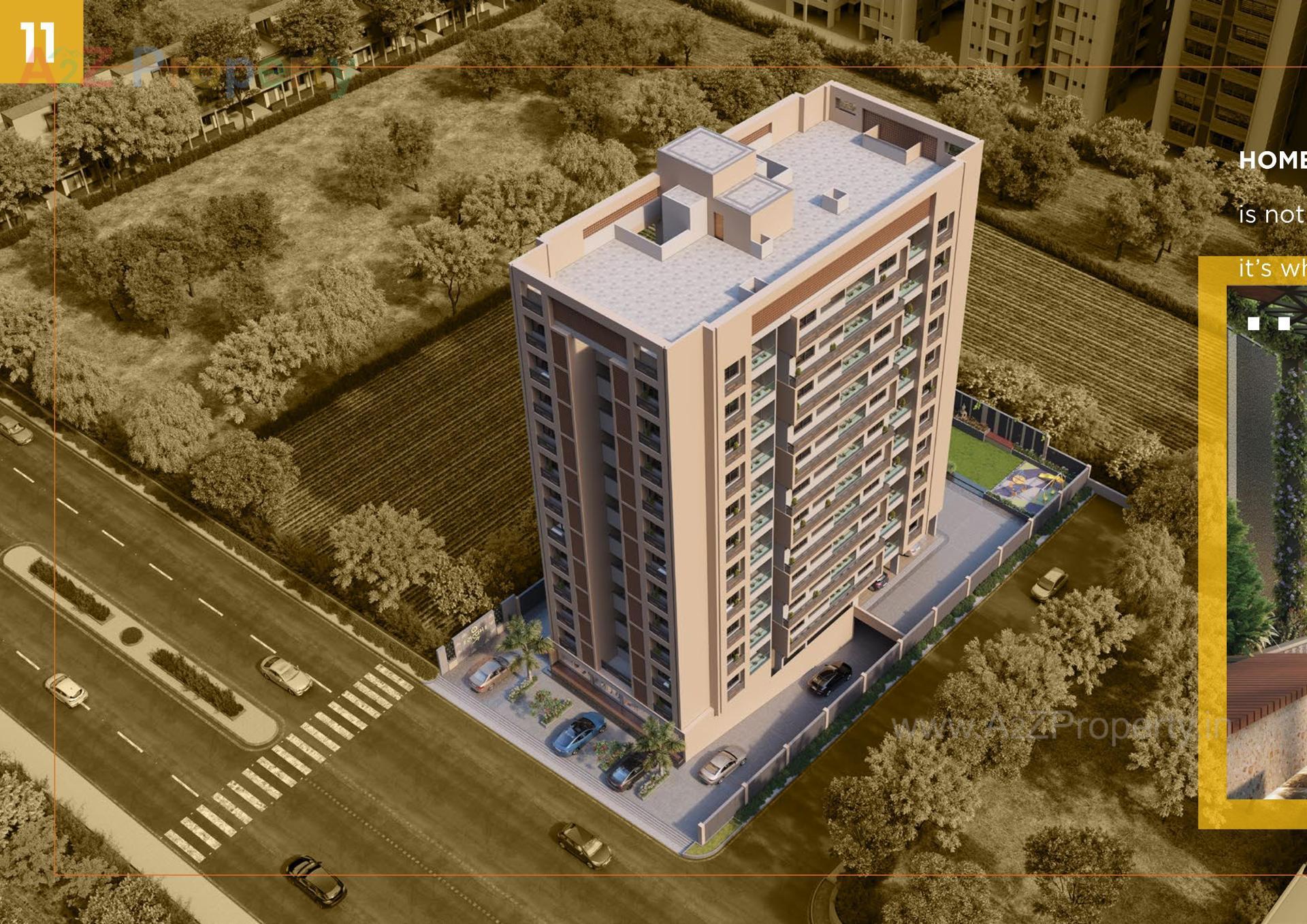 3D Elevation of real estate project Satvam Sky located at Ahmedabad, Ahmedabad, Gujarat