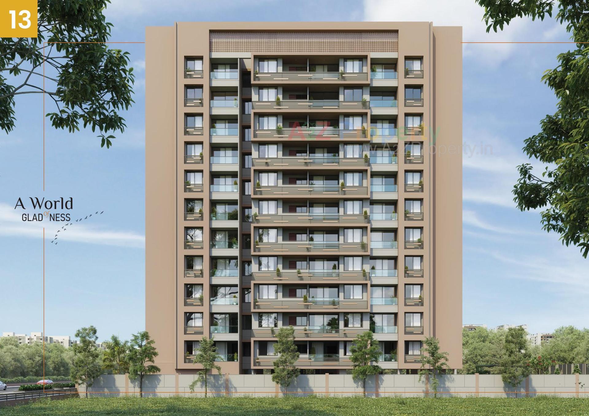 3D Elevation of real estate project Satvam Sky located at Ahmedabad, Ahmedabad, Gujarat