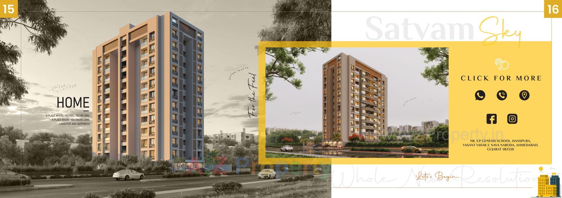 3D Elevation of real estate project Satvam Sky located at Ahmedabad, Ahmedabad, Gujarat