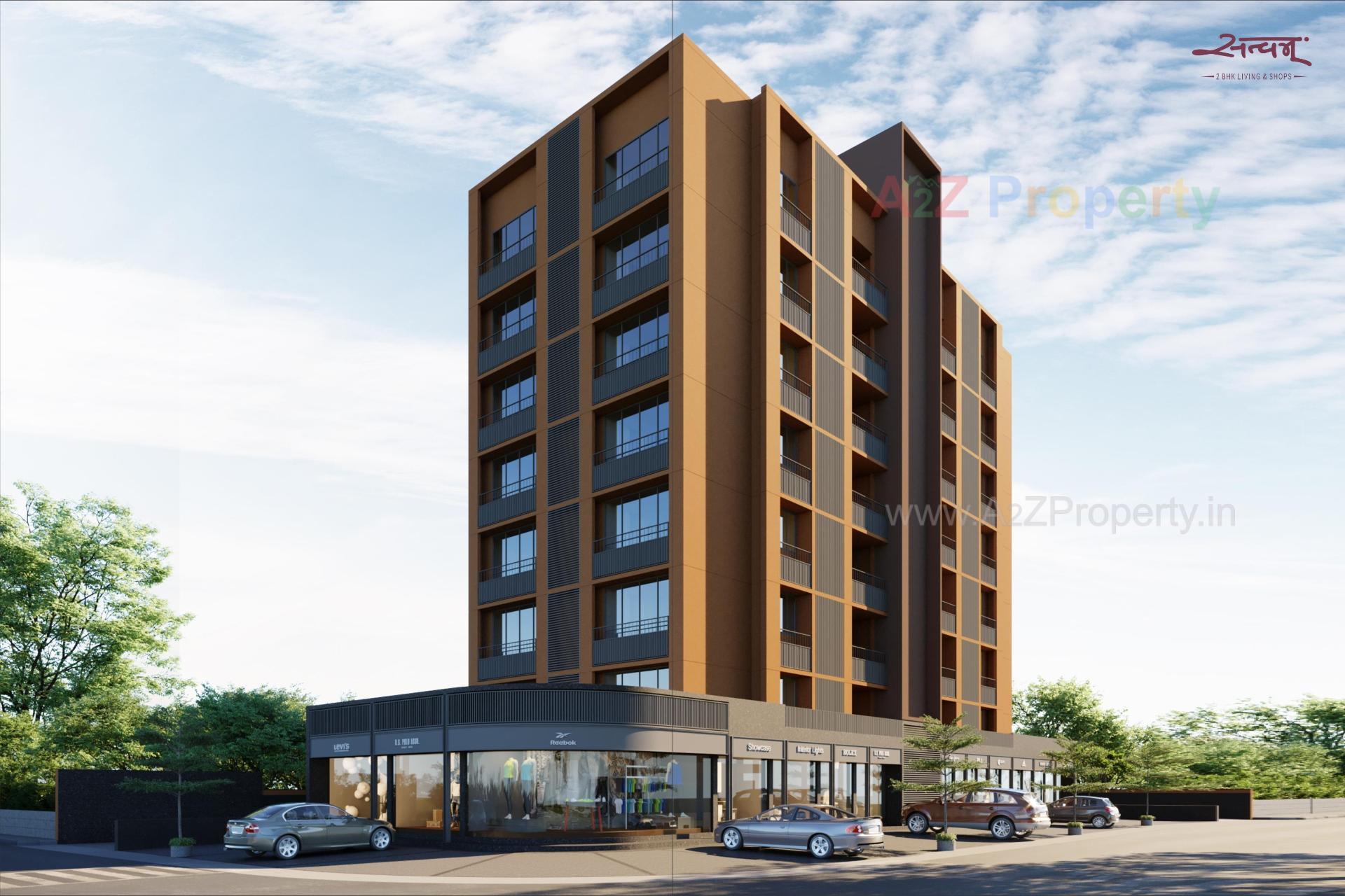 3D Elevation of real estate project Satvam located at Godhavi, Ahmedabad, Gujarat