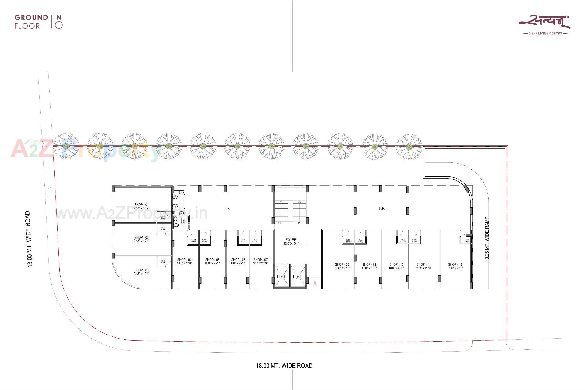 Layout of real estate project Satvam located at Godhavi, Ahmedabad, Gujarat