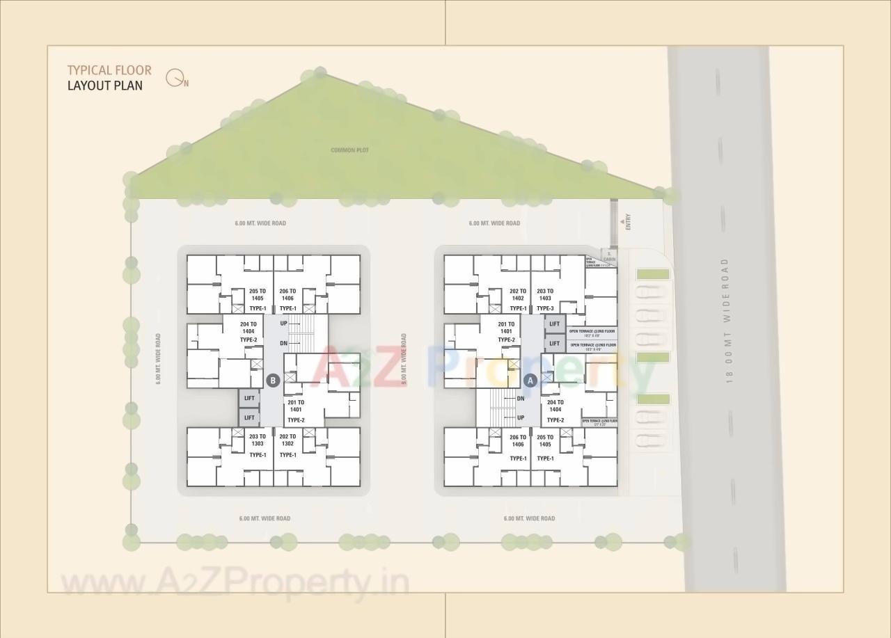 Layout of real estate project Satved Platinum located at Ahmedabad, Ahmedabad, Gujarat
