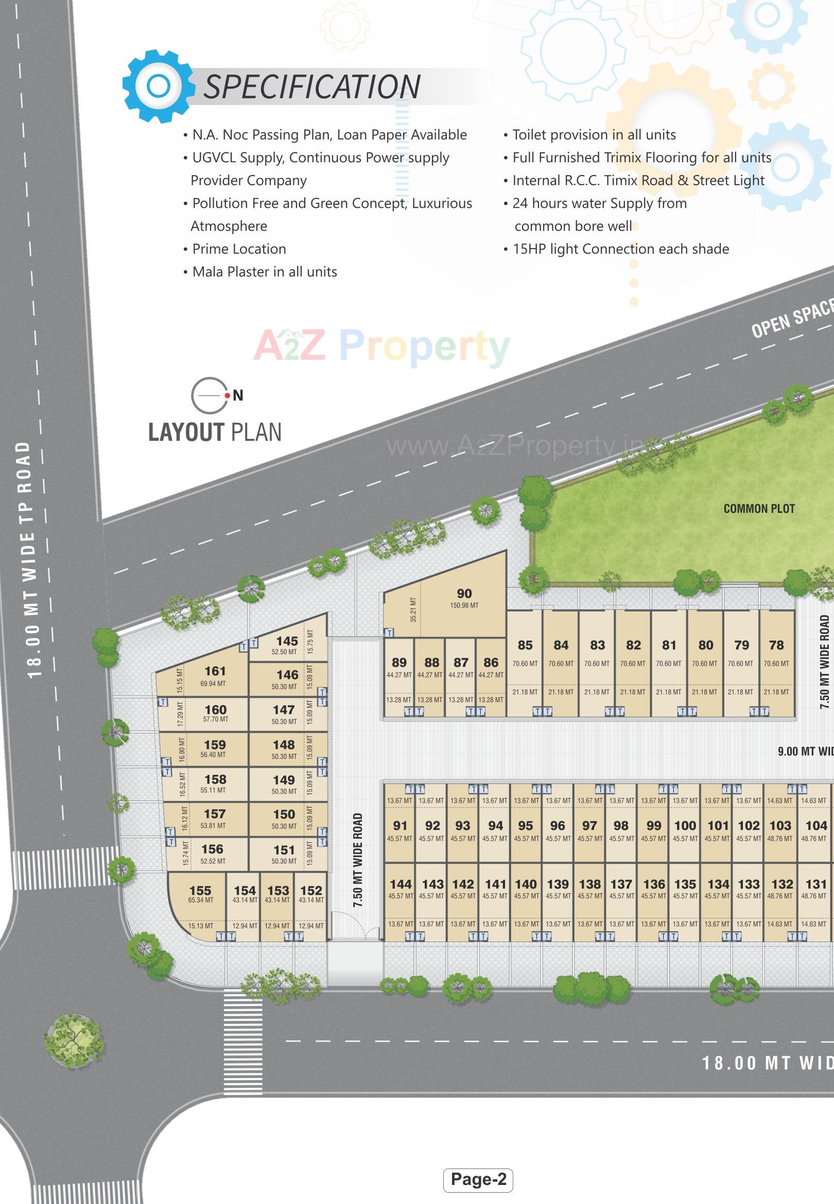 Layout of real estate project Satya Industrial Park located at Kathwada, Ahmedabad, Gujarat