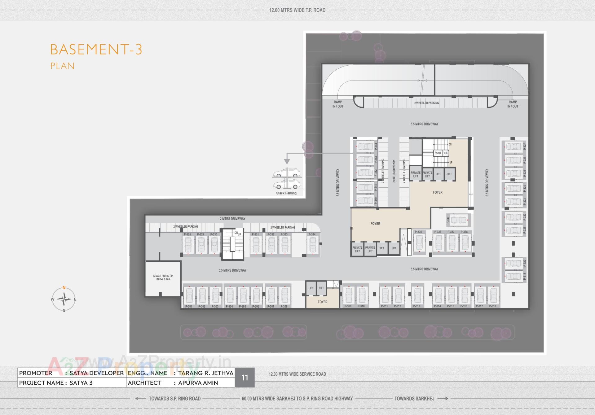 Layout of real estate project Satya located at Sarkhej, Ahmedabad, Gujarat