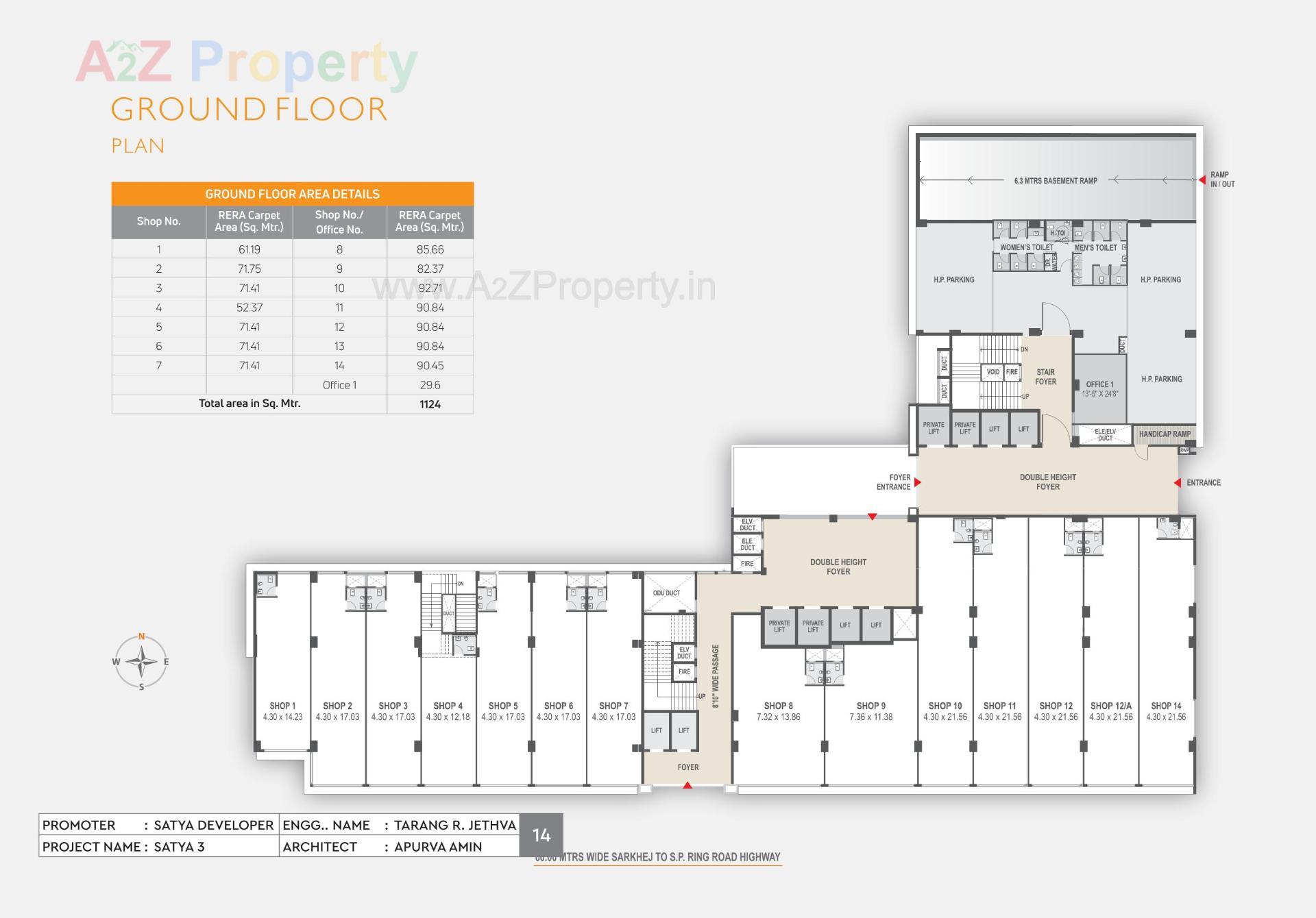 Layout of real estate project Satya located at Sarkhej, Ahmedabad, Gujarat