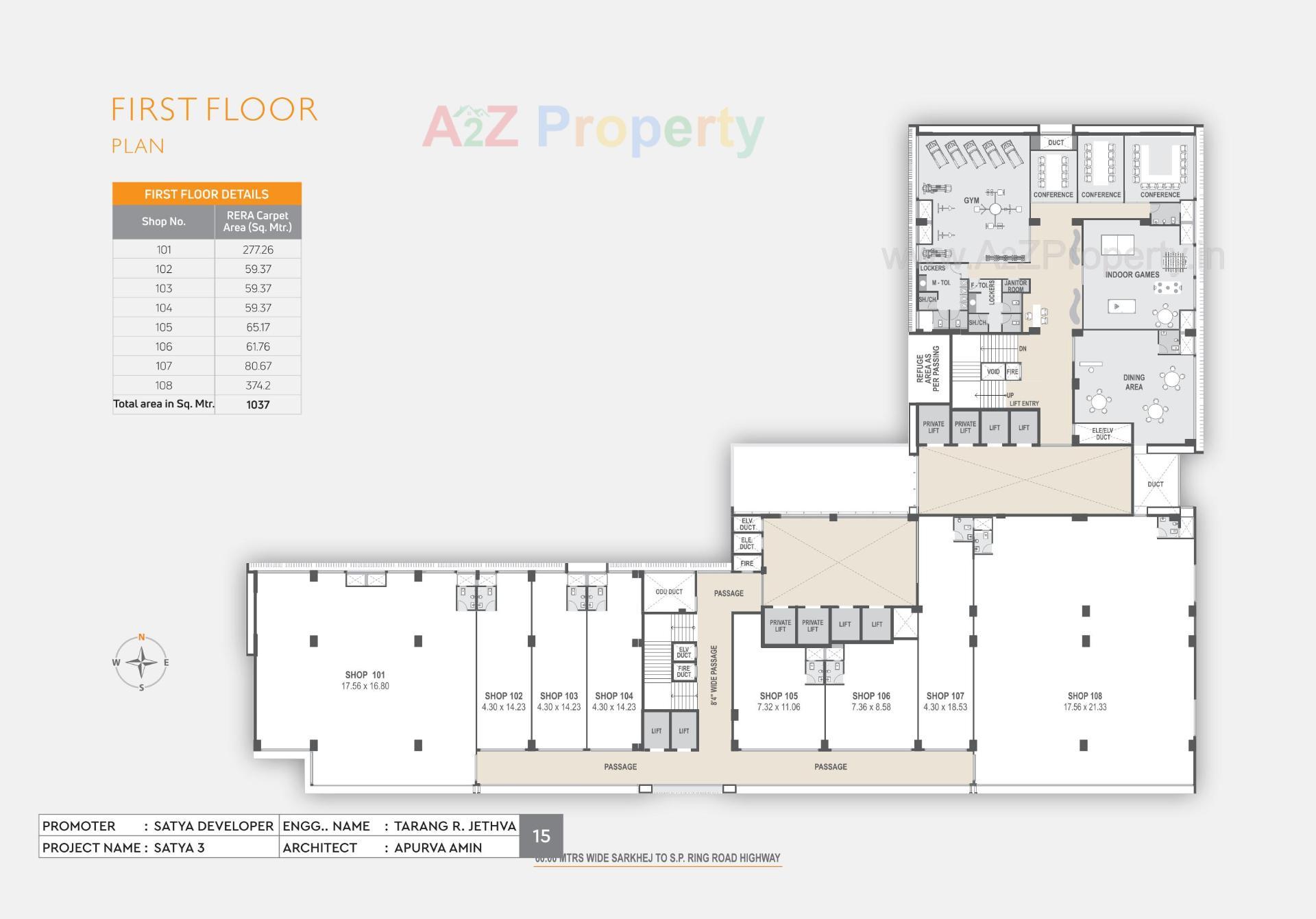 Layout of real estate project Satya located at Sarkhej, Ahmedabad, Gujarat