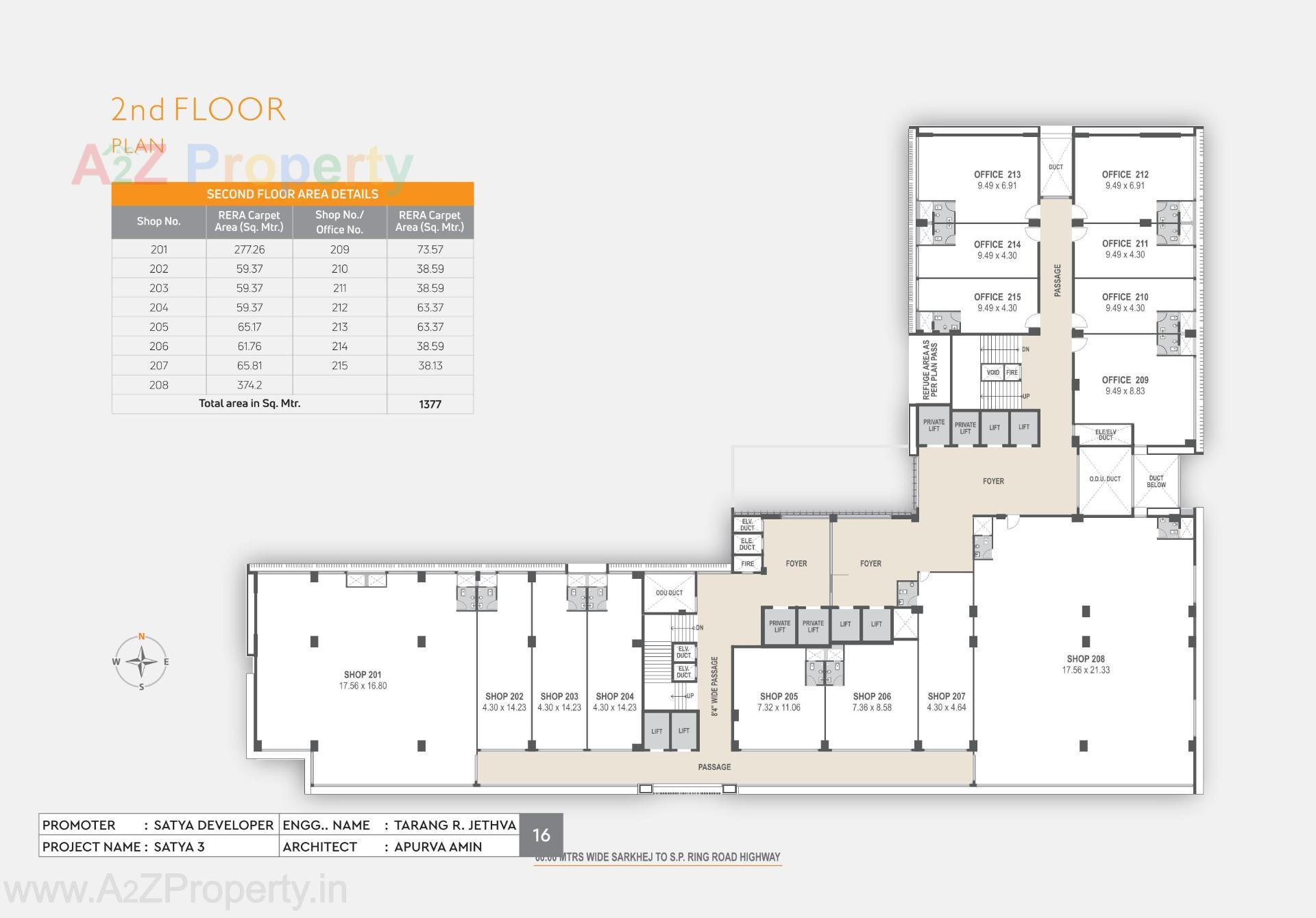 Layout of real estate project Satya located at Sarkhej, Ahmedabad, Gujarat