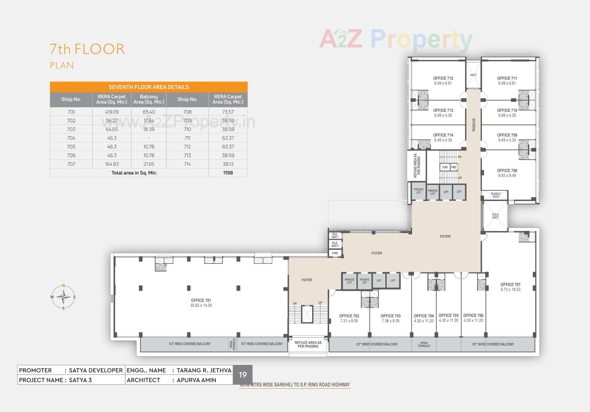 Layout of real estate project Satya located at Sarkhej, Ahmedabad, Gujarat