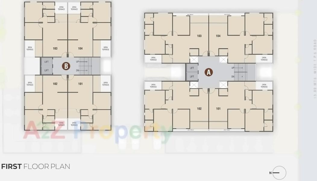 Layout of real estate project Satyaa Ii located at Tragad, Ahmedabad, Gujarat