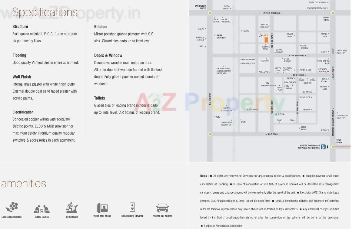  of real estate project Satyaa Ii located at Tragad, Ahmedabad, Gujarat
