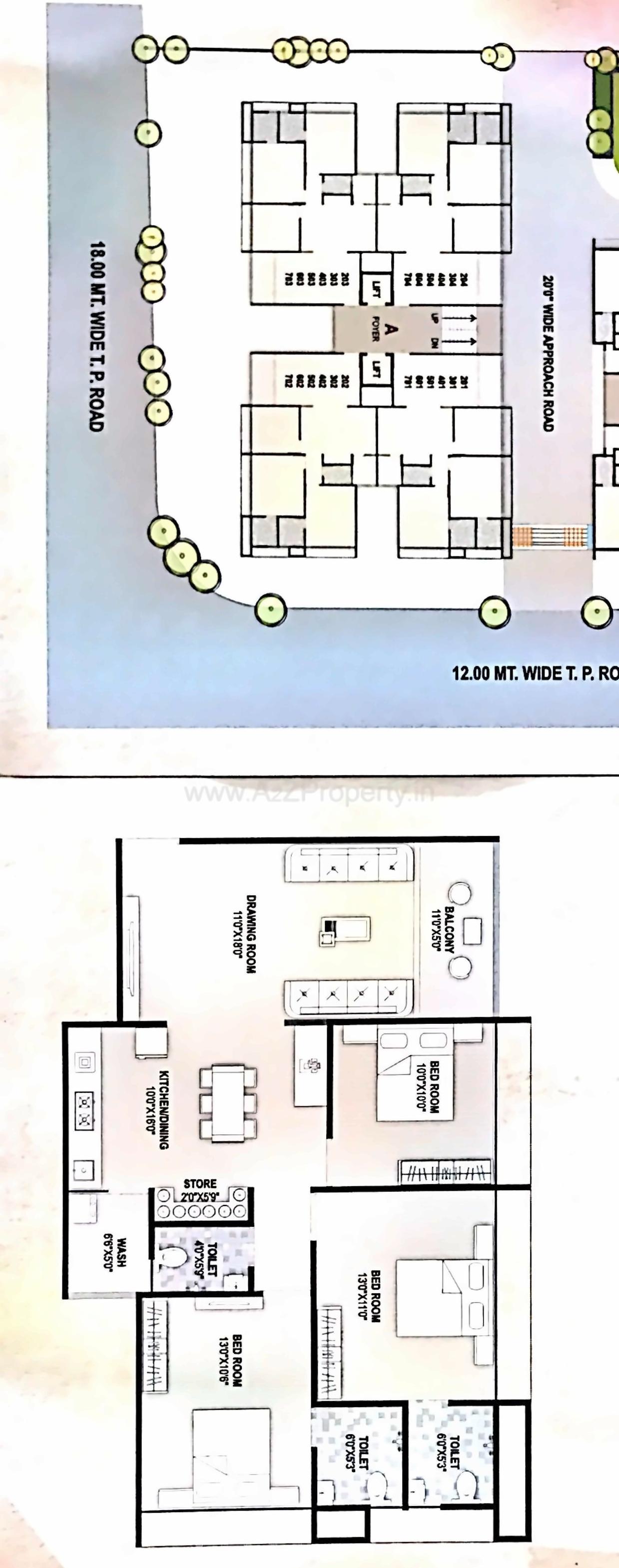 Layout of real estate project Satyagrah Life Style located at Nikol, Ahmedabad, Gujarat