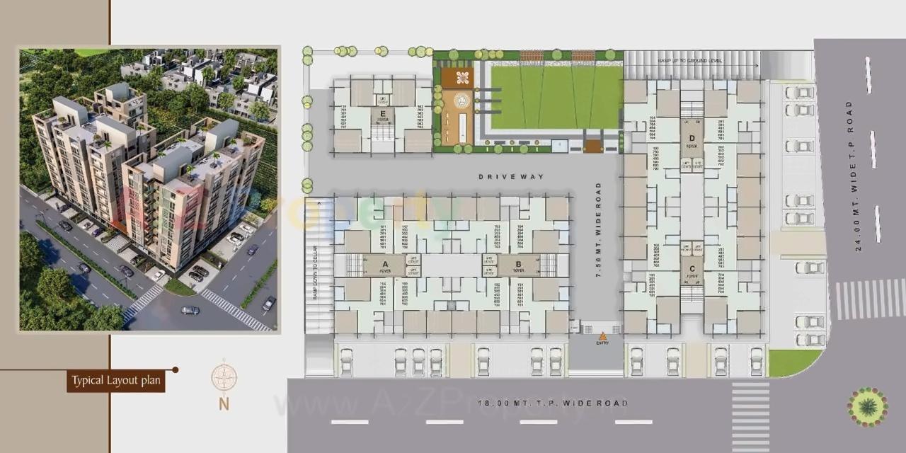 Layout of real estate project Satyagrah Residency located at Nikol, Ahmedabad, Gujarat
