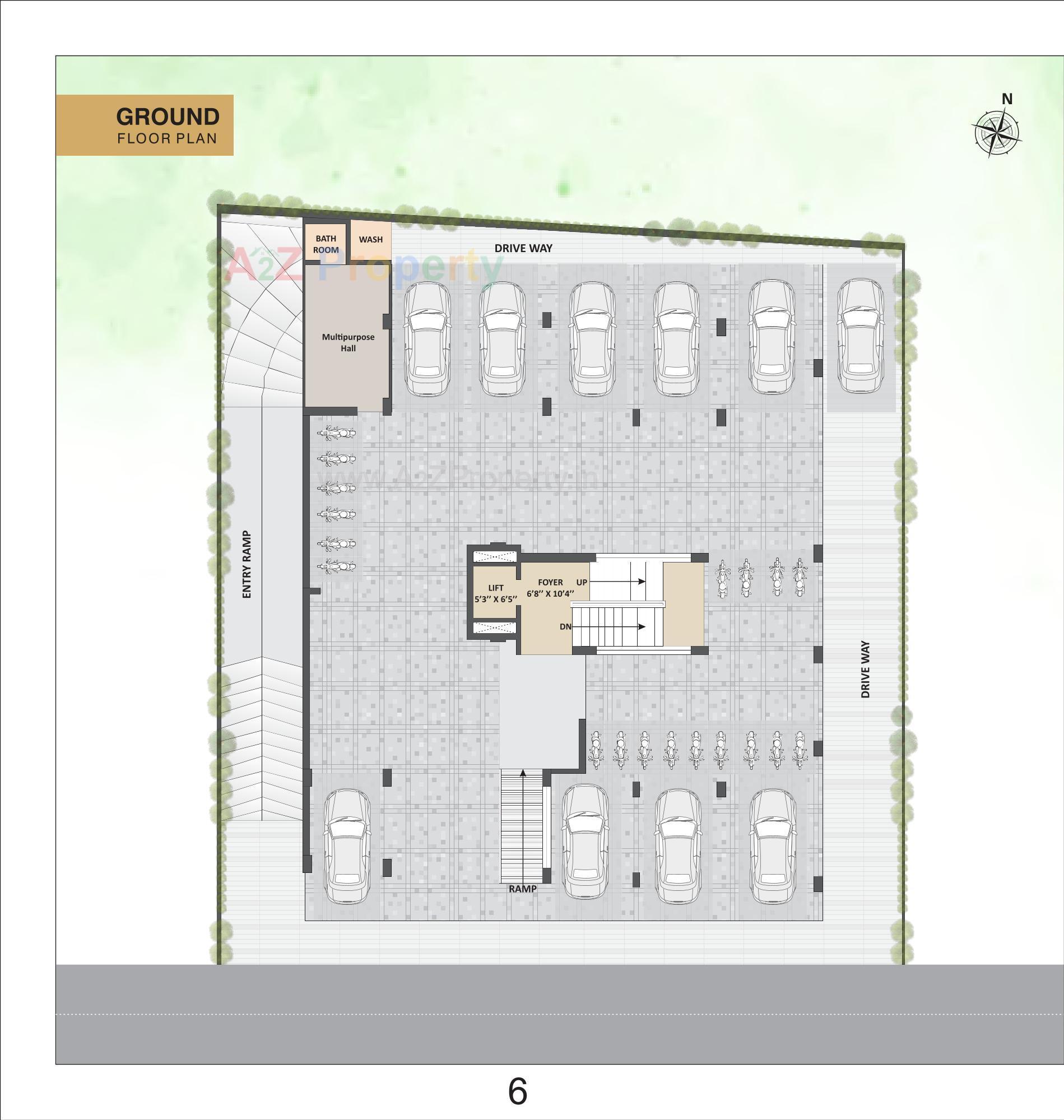 Layout of real estate project Satyam Apartment located at Wadaj, Ahmedabad, Gujarat