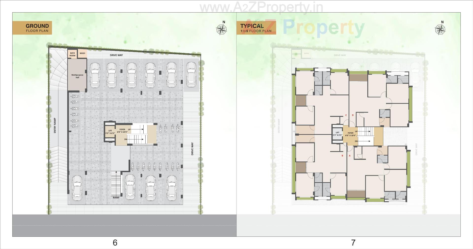 Layout of real estate project Satyam Apartment located at Wadaj, Ahmedabad, Gujarat