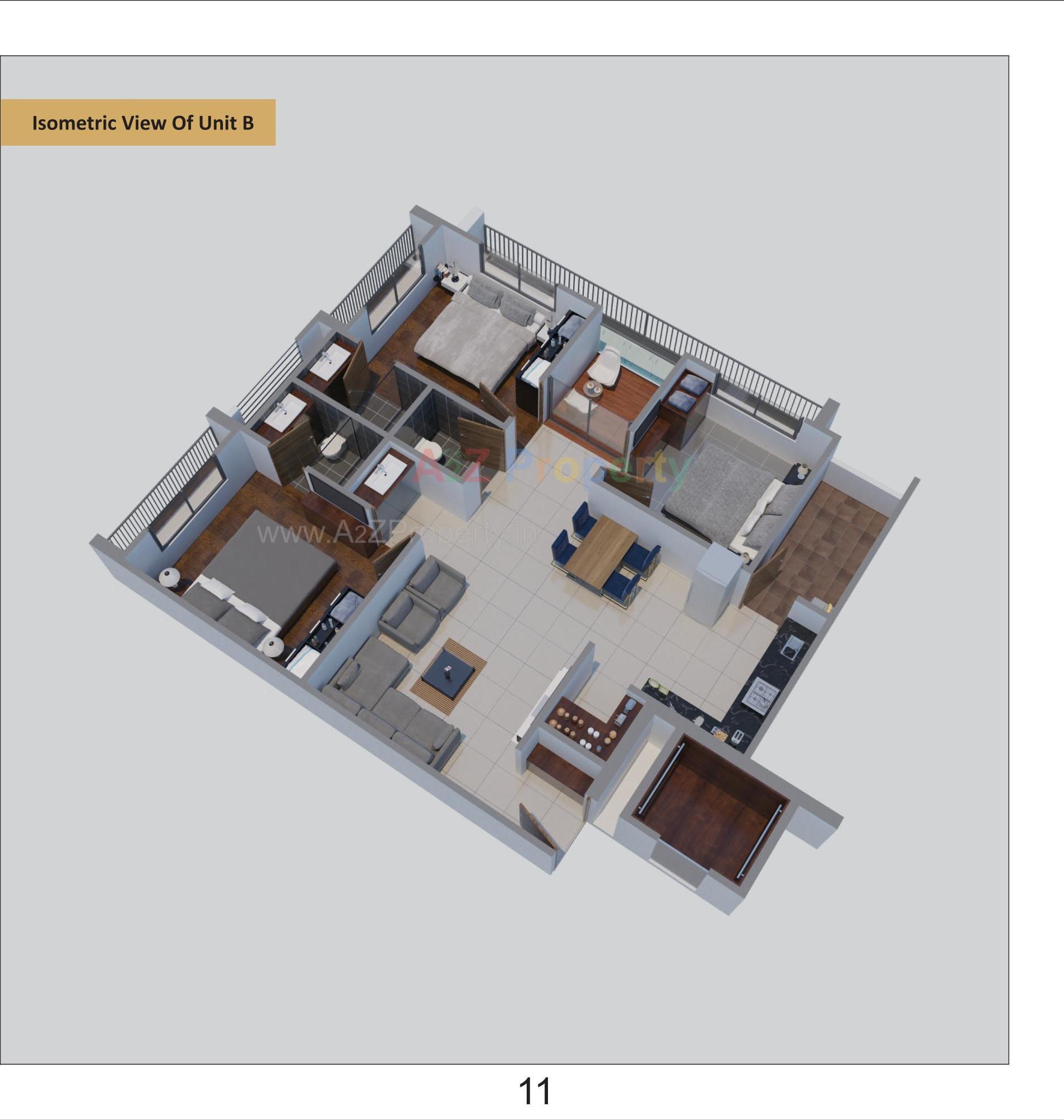 Layout of real estate project Satyam Apartment located at Wadaj, Ahmedabad, Gujarat