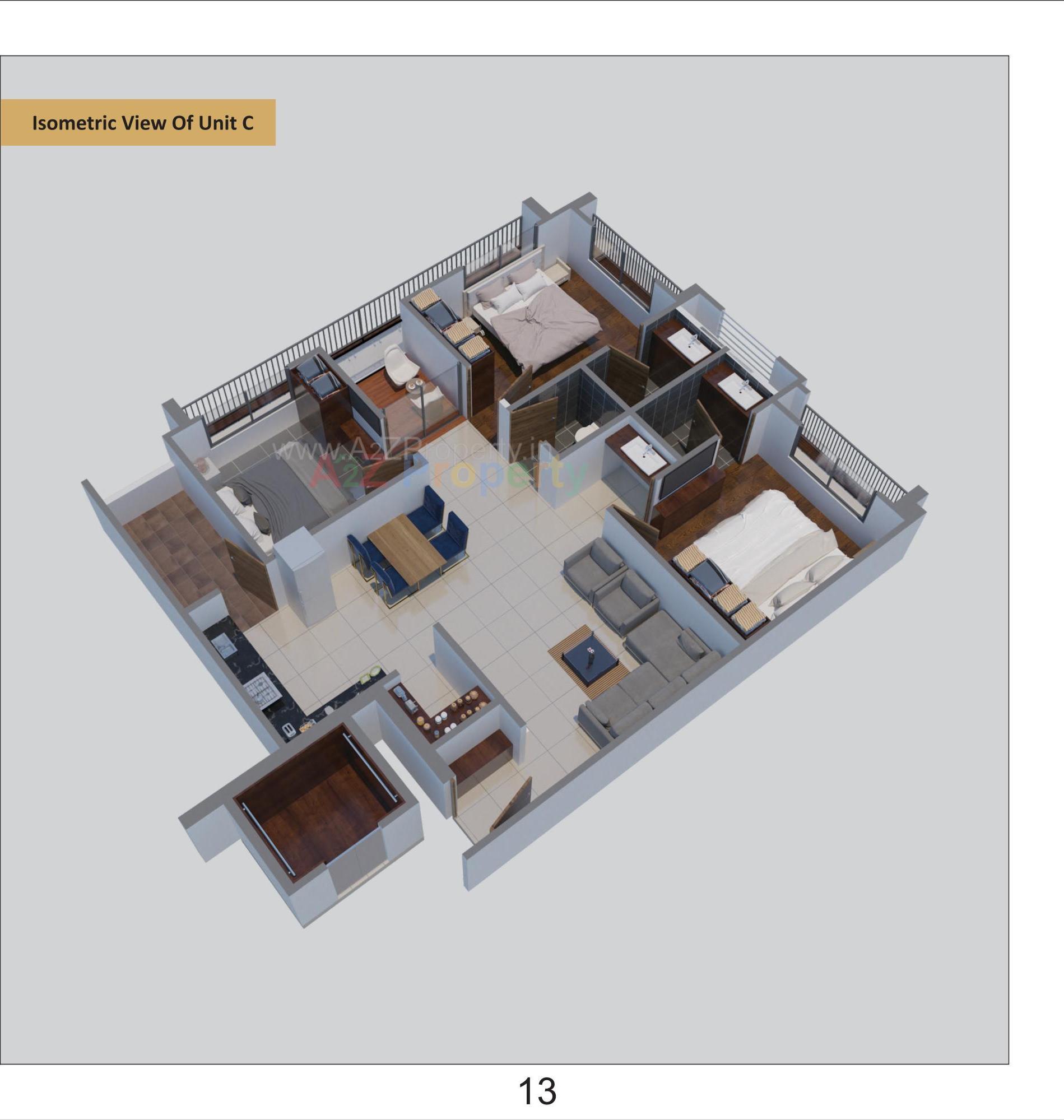 Layout of real estate project Satyam Apartment located at Wadaj, Ahmedabad, Gujarat