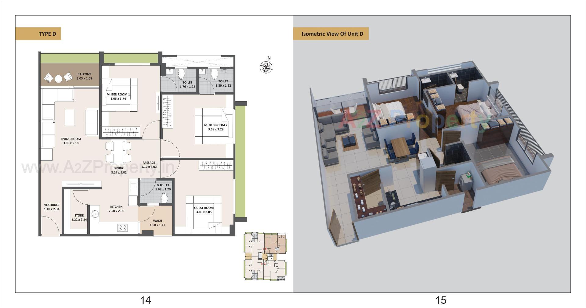 Layout of real estate project Satyam Apartment located at Wadaj, Ahmedabad, Gujarat