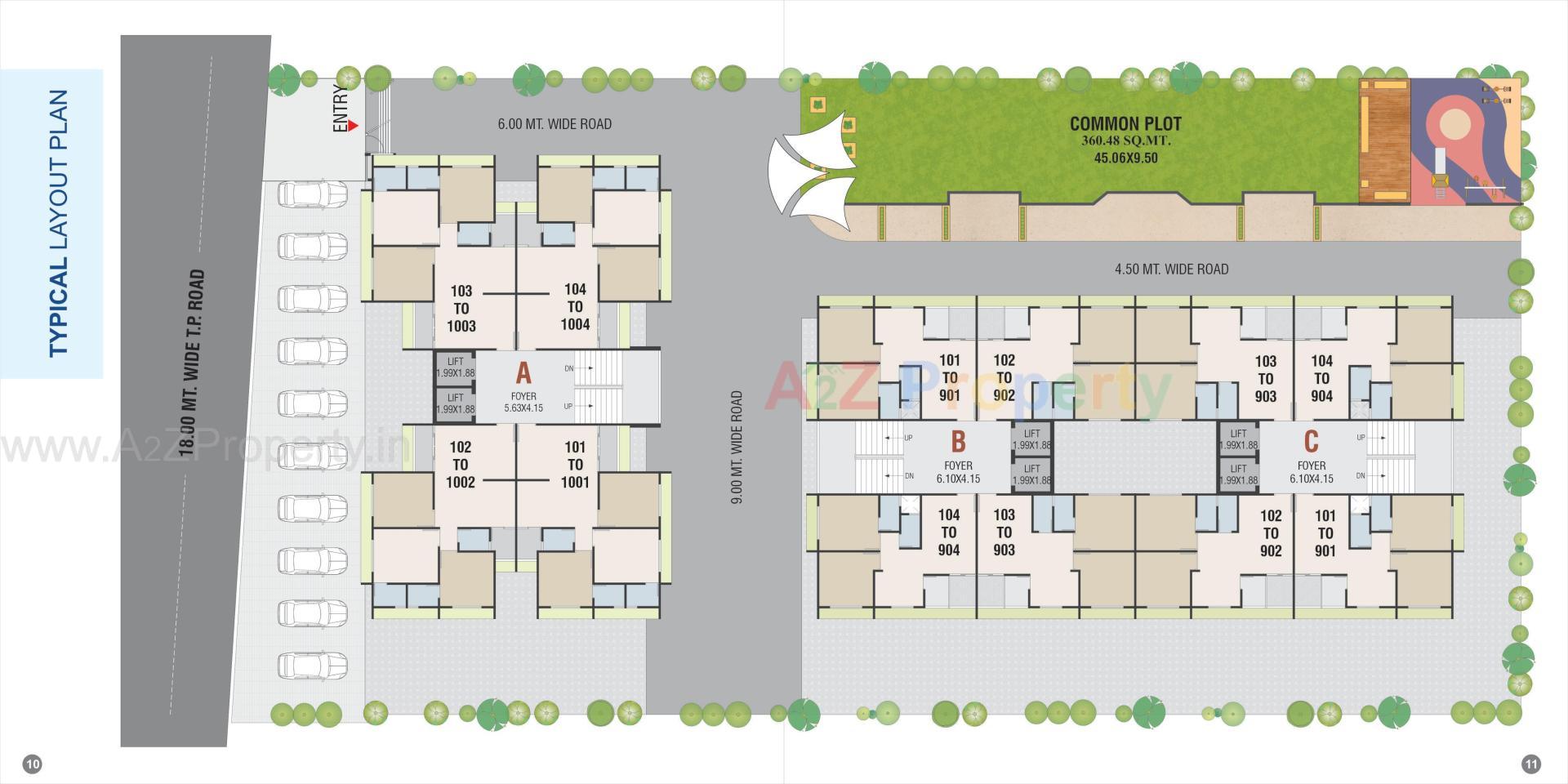 Layout of real estate project Satyam Elegance located at Singarva, Ahmedabad, Gujarat
