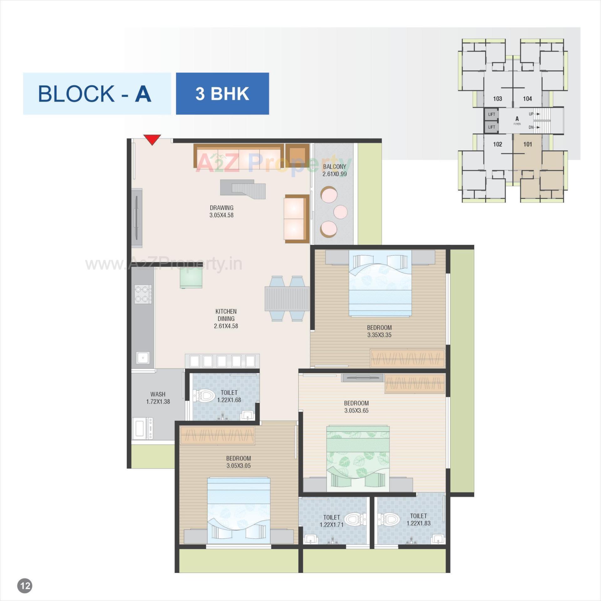 Layout of real estate project Satyam Elegance located at Singarva, Ahmedabad, Gujarat