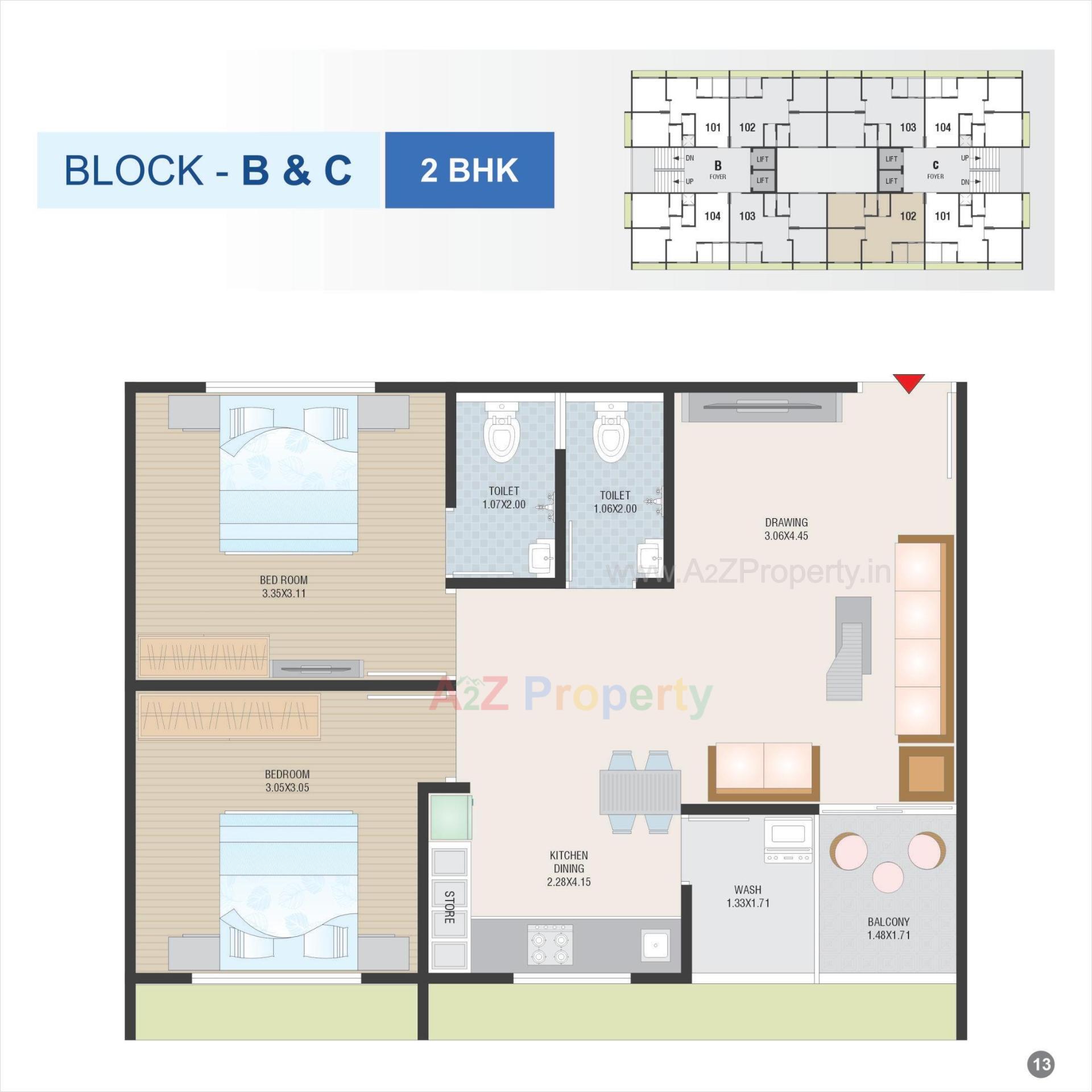 Layout of real estate project Satyam Elegance located at Singarva, Ahmedabad, Gujarat
