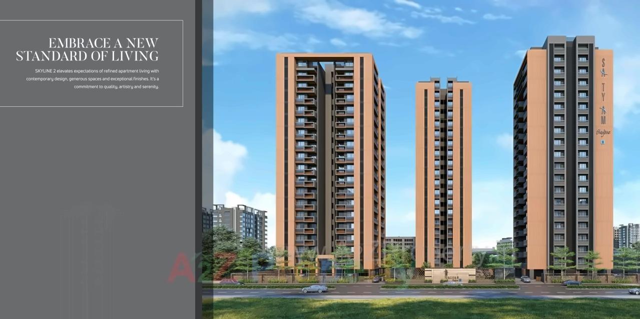 3D Elevation of real estate project Satyam Skyline located at Vadaj, Ahmedabad, Gujarat