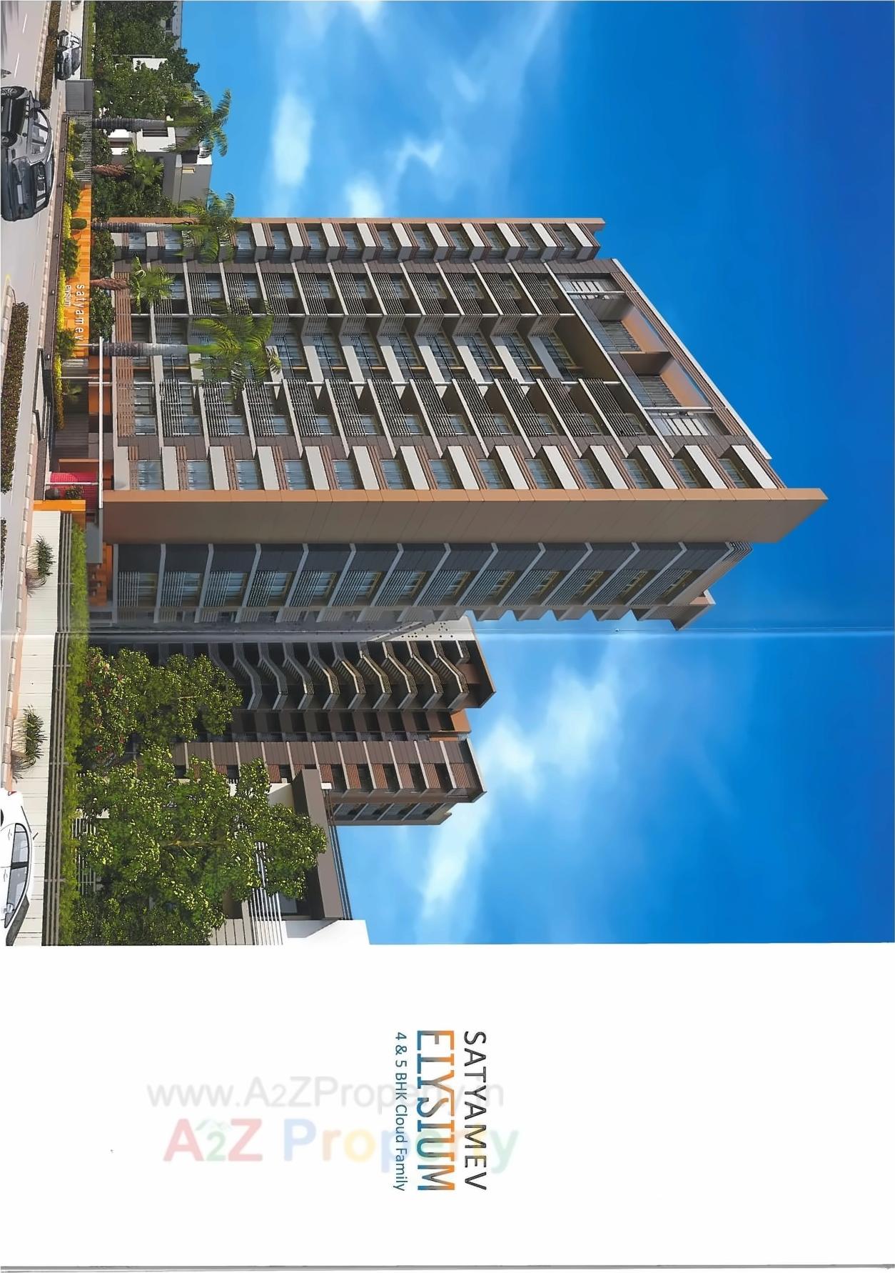 3D Elevation of real estate project Satyamev Elysium located at Sola, Ahmedabad, Gujarat