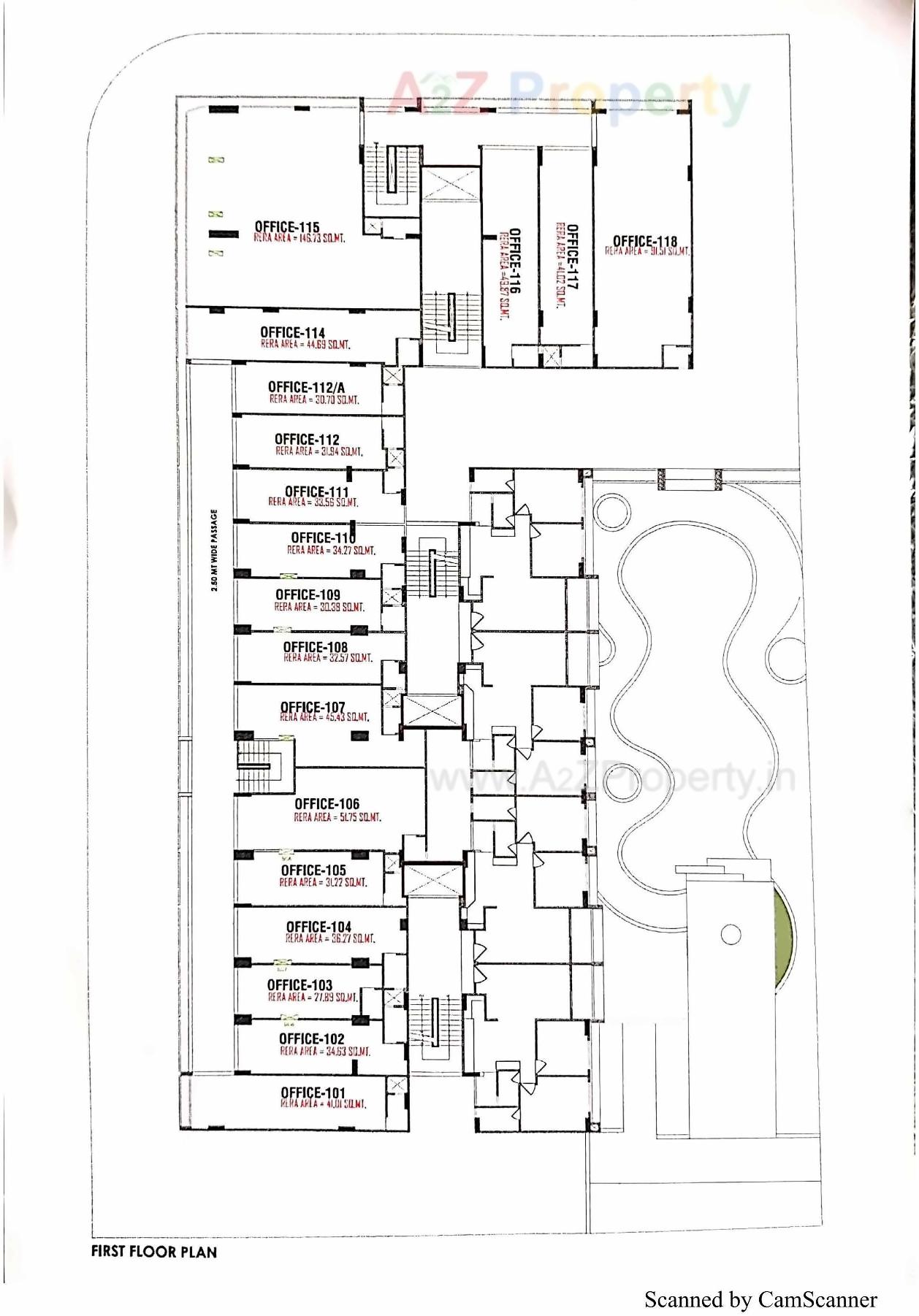 Layout of real estate project Satyamev Royal located at Tragad, Ahmedabad, Gujarat