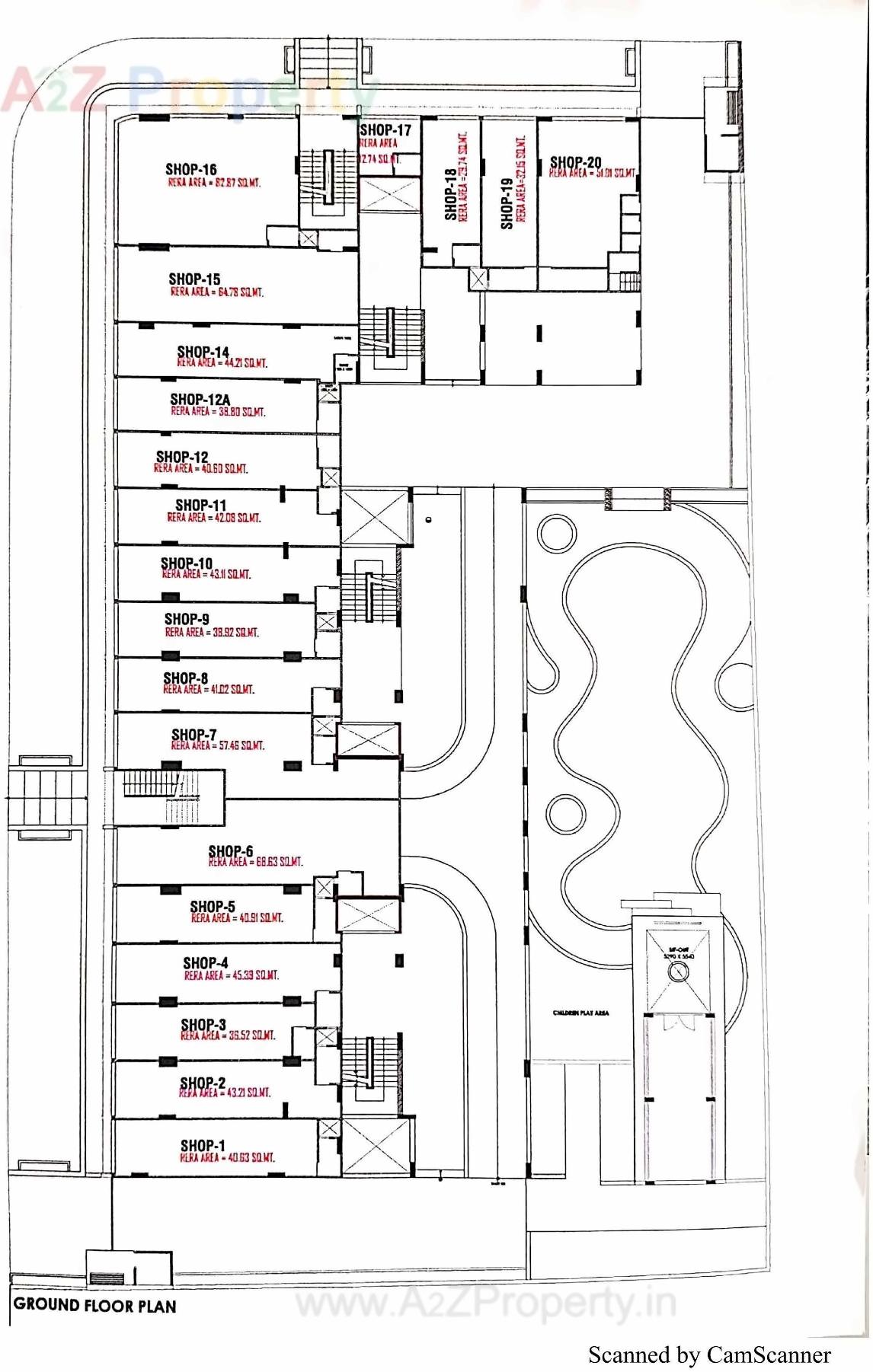 Layout of real estate project Satyamev Royal located at Tragad, Ahmedabad, Gujarat