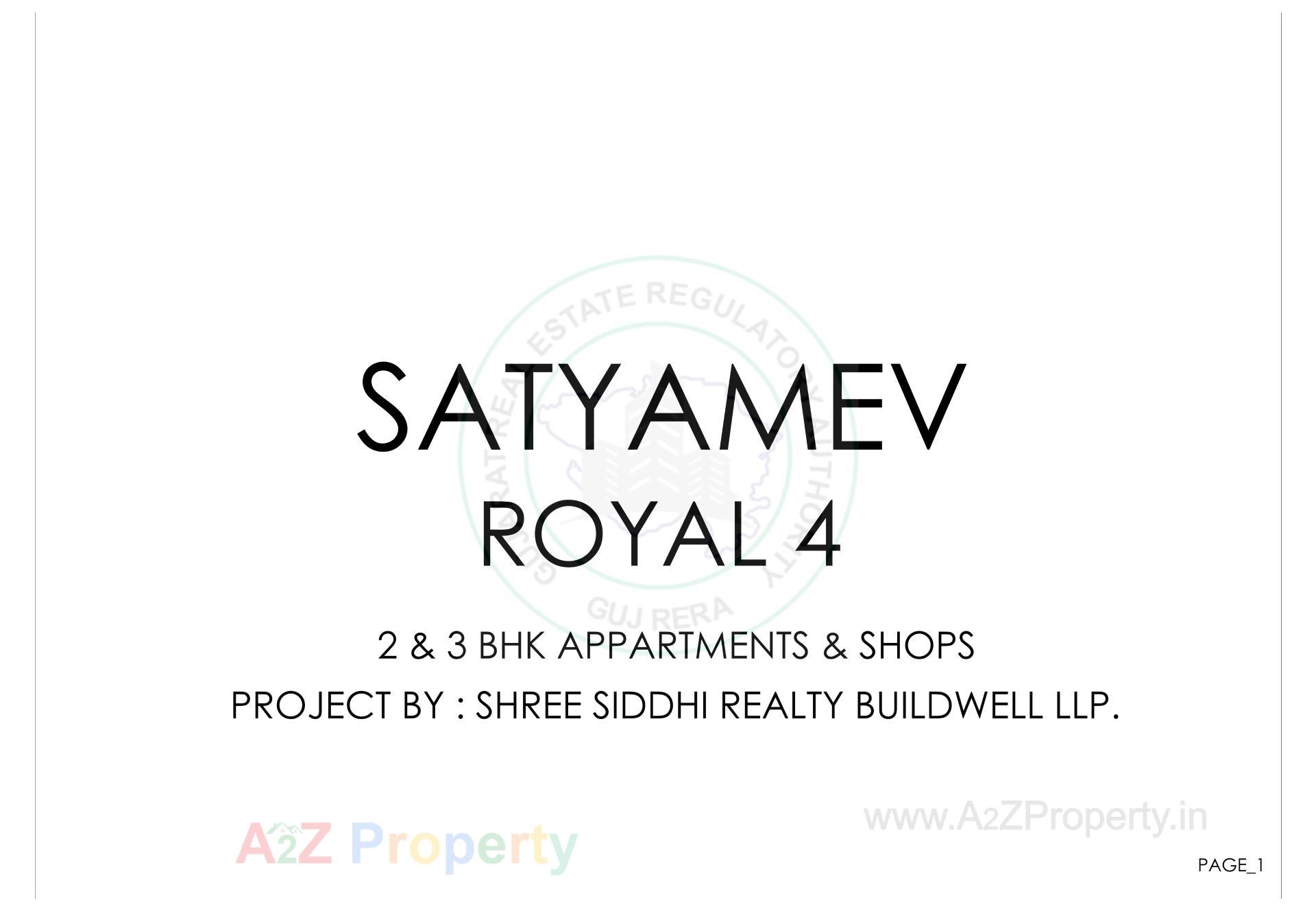  of real estate project Satyamev Royal located at Chandkheda, Ahmedabad, Gujarat