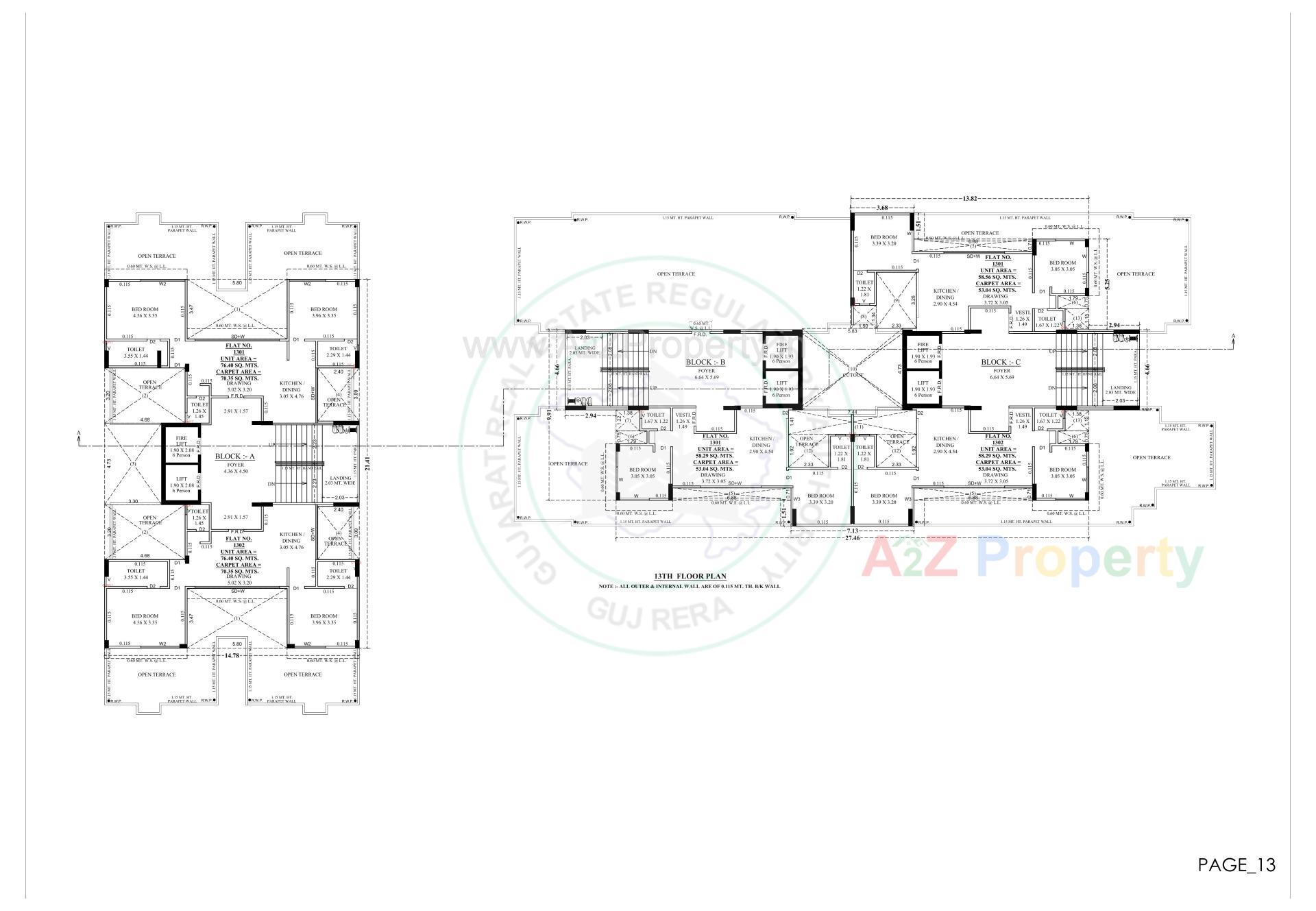 Layout of real estate project Satyamev Royal located at Chandkheda, Ahmedabad, Gujarat
