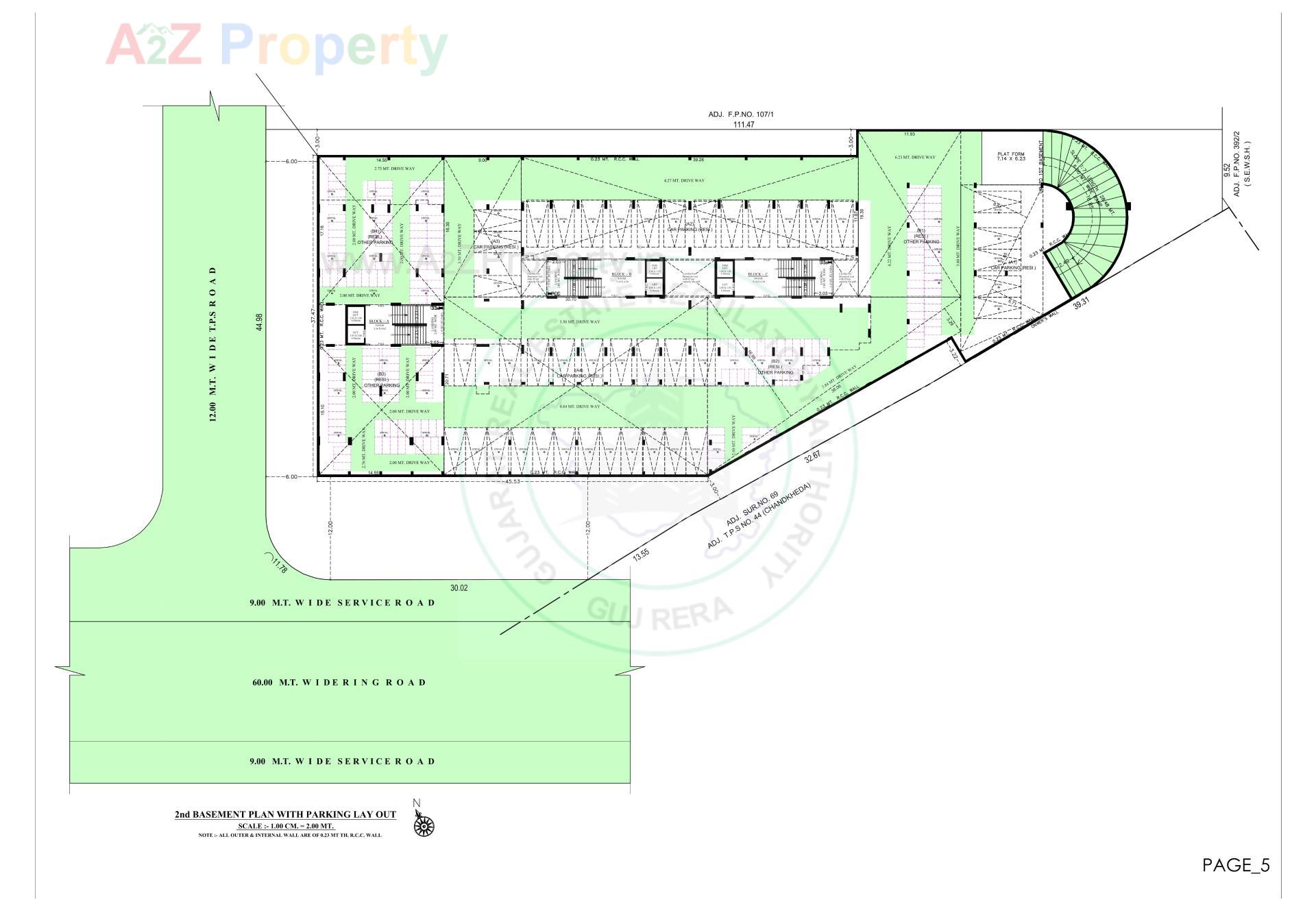 Layout of real estate project Satyamev Royal located at Chandkheda, Ahmedabad, Gujarat