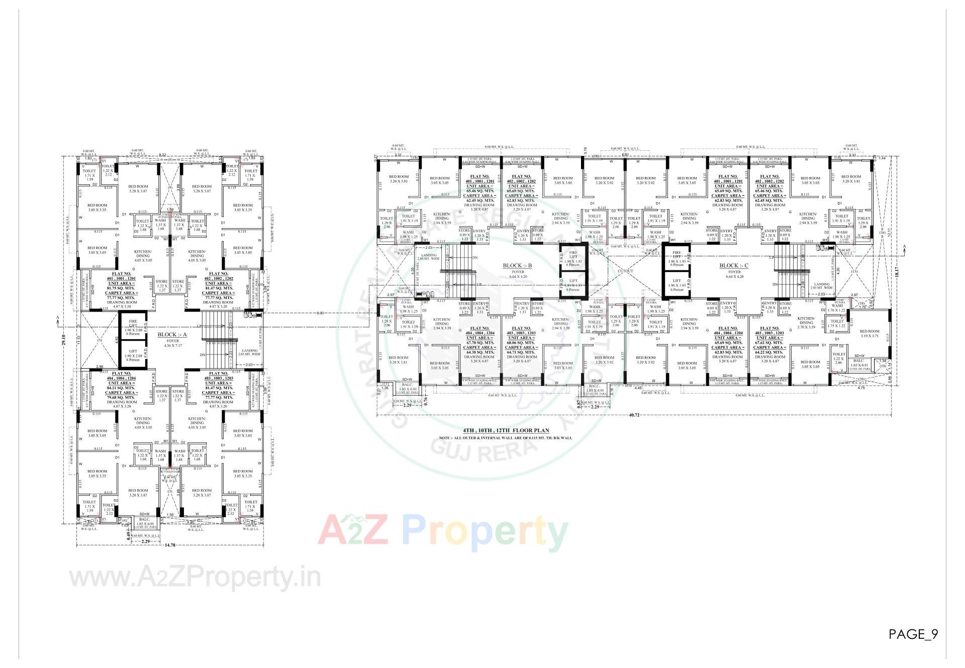 Layout of real estate project Satyamev Royal located at Chandkheda, Ahmedabad, Gujarat