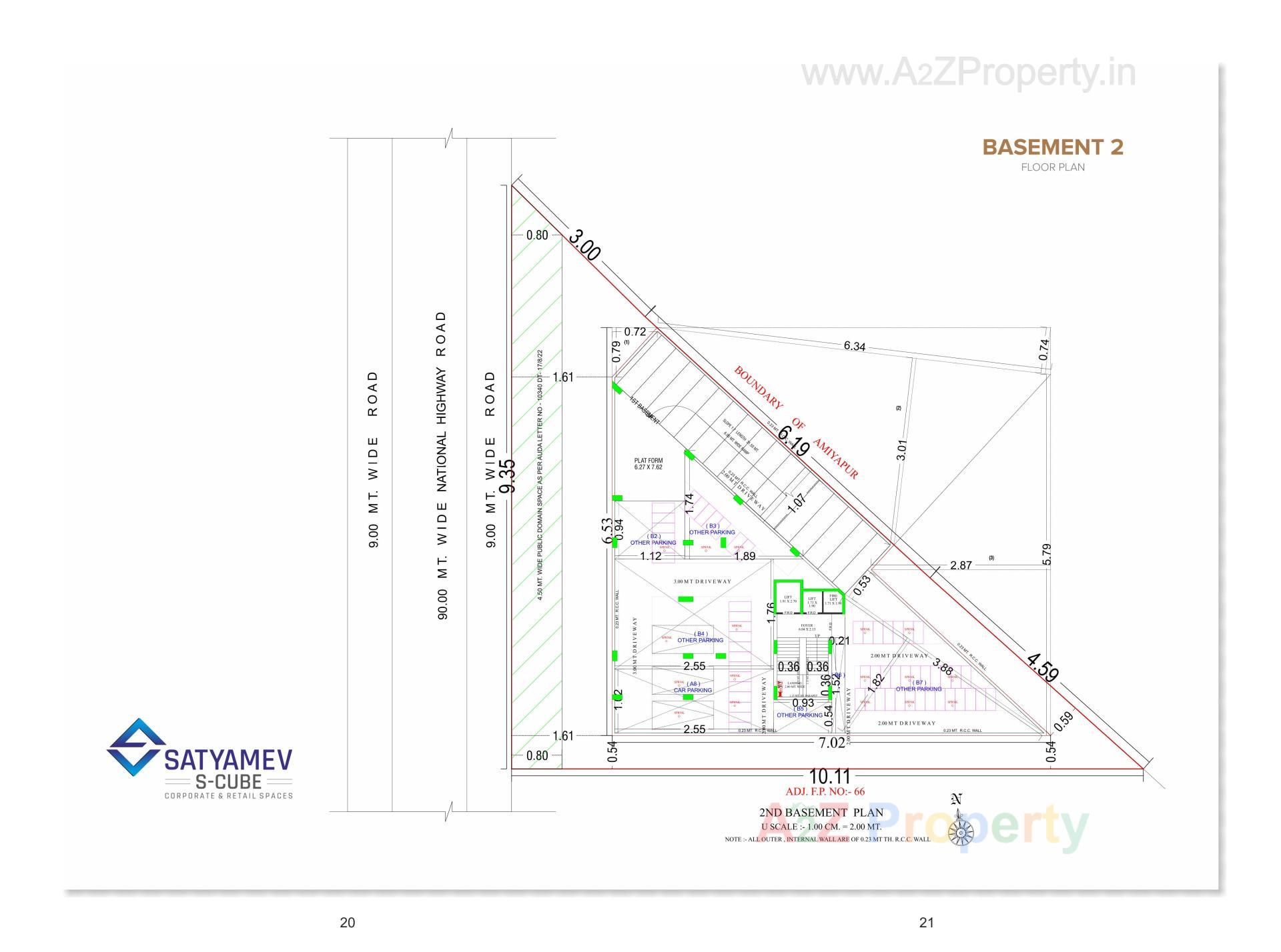 Layout of real estate project Satyamev S Cube located at Ahmedabad, Ahmedabad, Gujarat