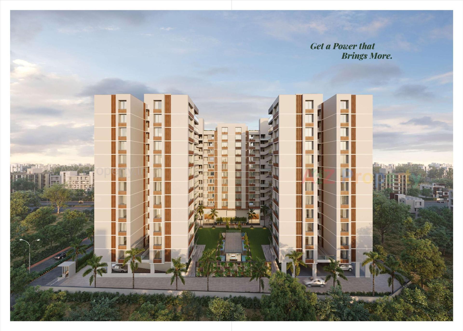3D Elevation of real estate project Satyamev Serene located at Ahmedabad, Ahmedabad, Gujarat
